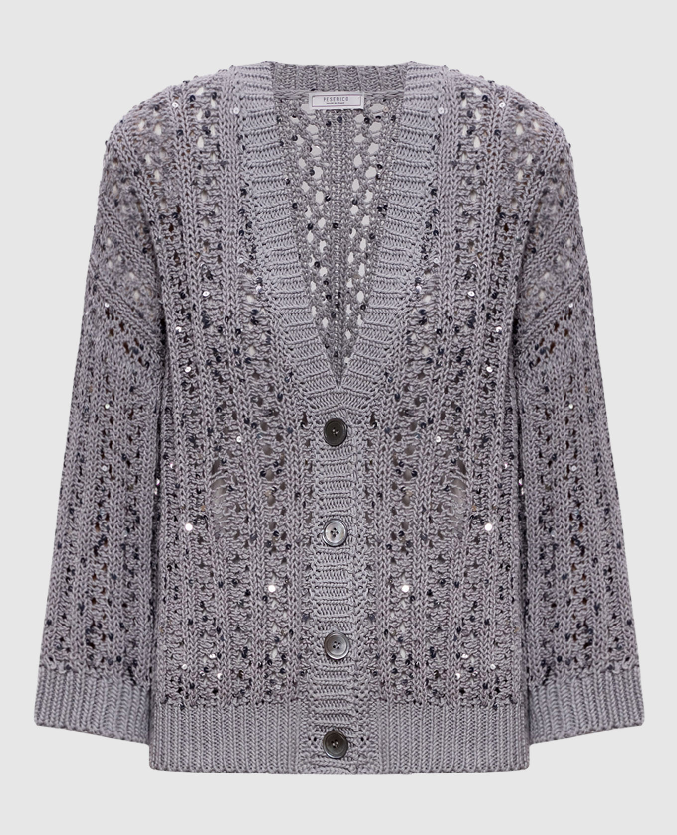 Gray cardigan with sequins Peserico, Grey
Gray cardigan with sequins Peserico, Grey