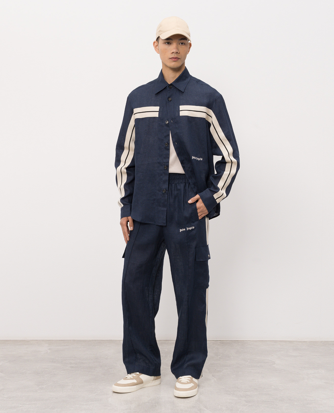Blue linen cargo pants Palm Angels
Blue linen cargo pants Palm Angels