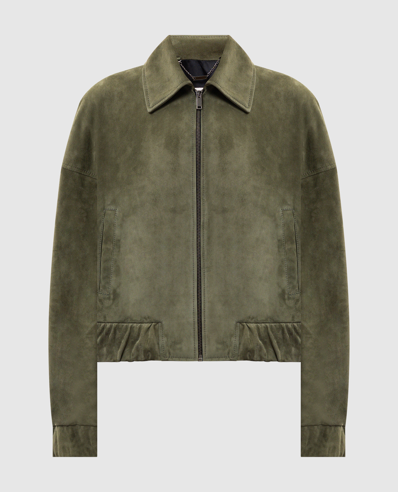 Green suede cropped jacket Babe Pay Pls
Green suede cropped jacket Babe Pay Pls