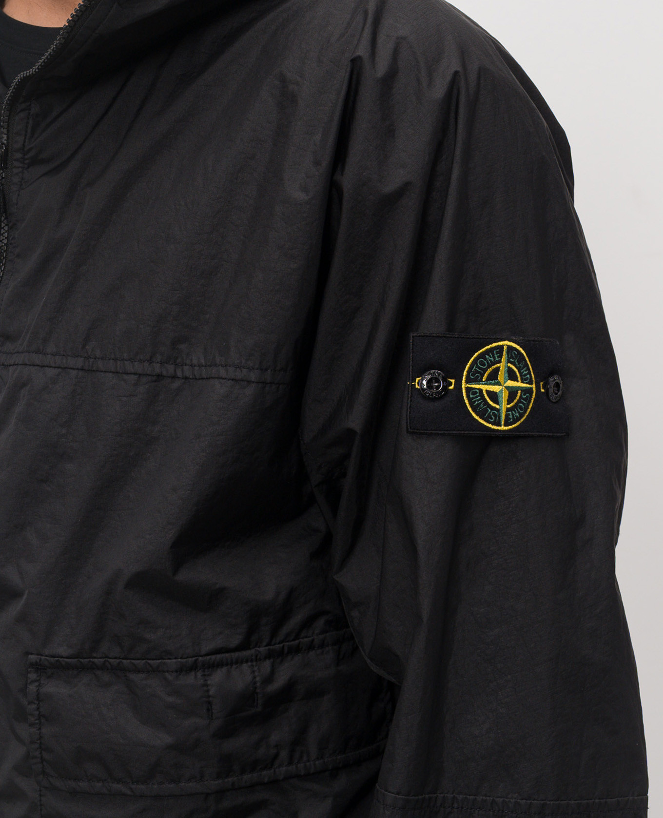 Black jacket with logo patch Stone Island
Black jacket with logo patch Stone Island
