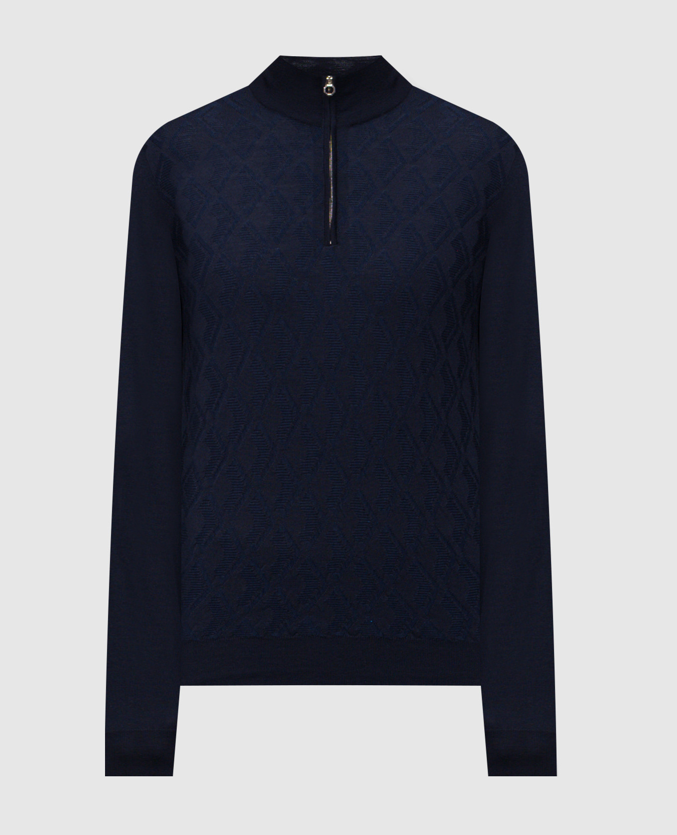 Blue wool, silk and cashmere patterned jumper Stefano Ricci
Blue wool, silk and cashmere patterned jumper Stefano Ricci