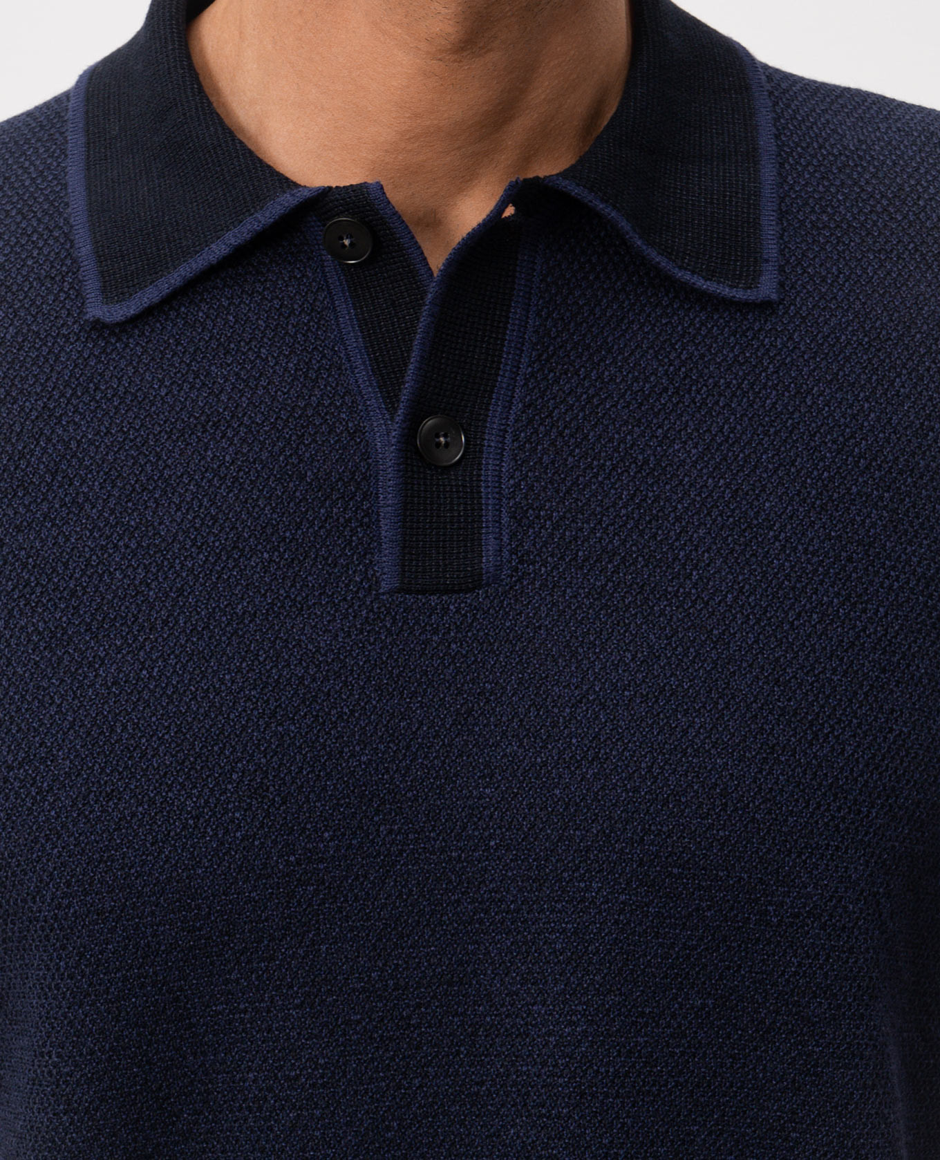Blue polo with linen and silk Canali
Blue polo with linen and silk Canali