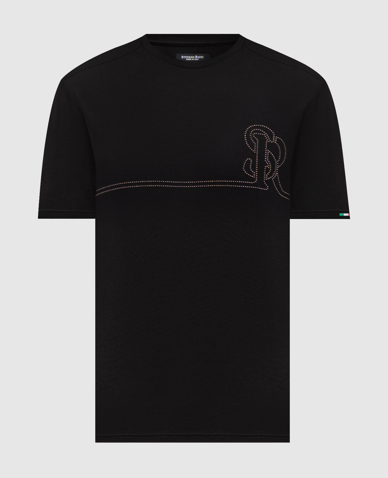 Black T-shirt with textured logo Stefano Ricci
Black T-shirt with textured logo Stefano Ricci