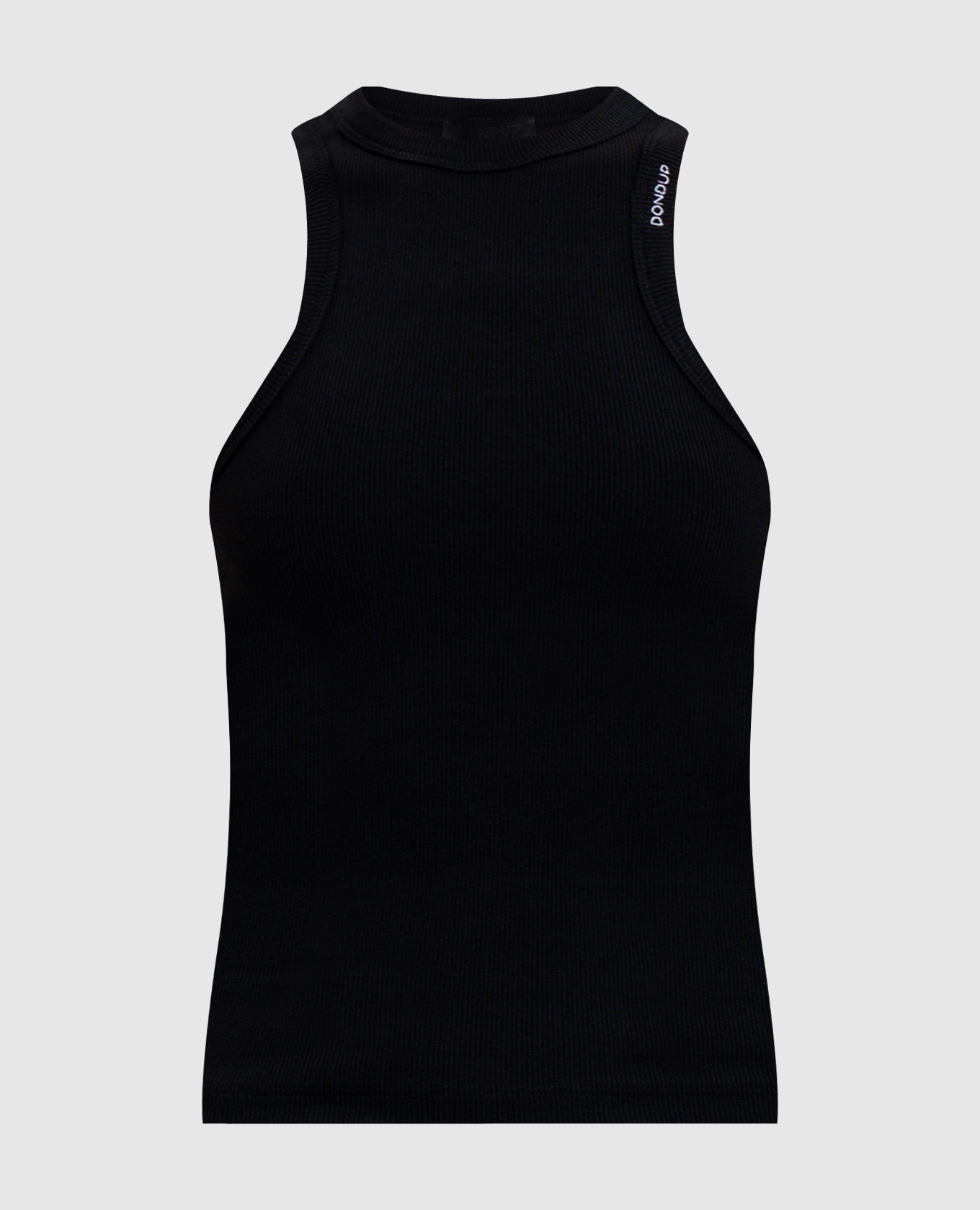 Black ribbed top with logo Dondup
Black ribbed top with logo Dondup