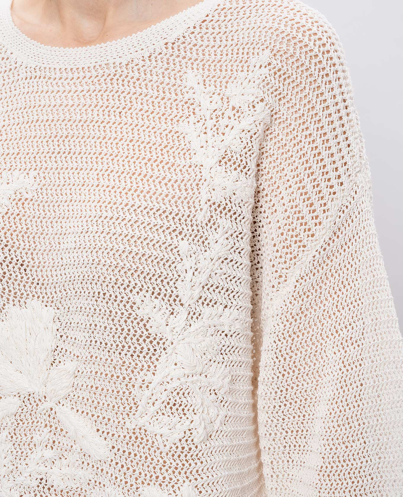 White openwork jumper with embroidery Twinset
White openwork jumper with embroidery Twinset