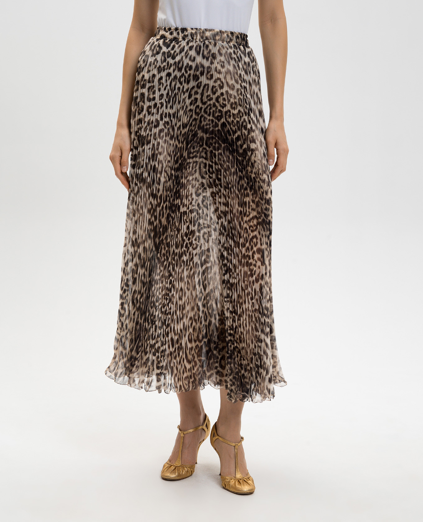 Beige silk midi skirt with animal print Ermanno Scervino
Beige silk midi skirt with animal print Ermanno Scervino