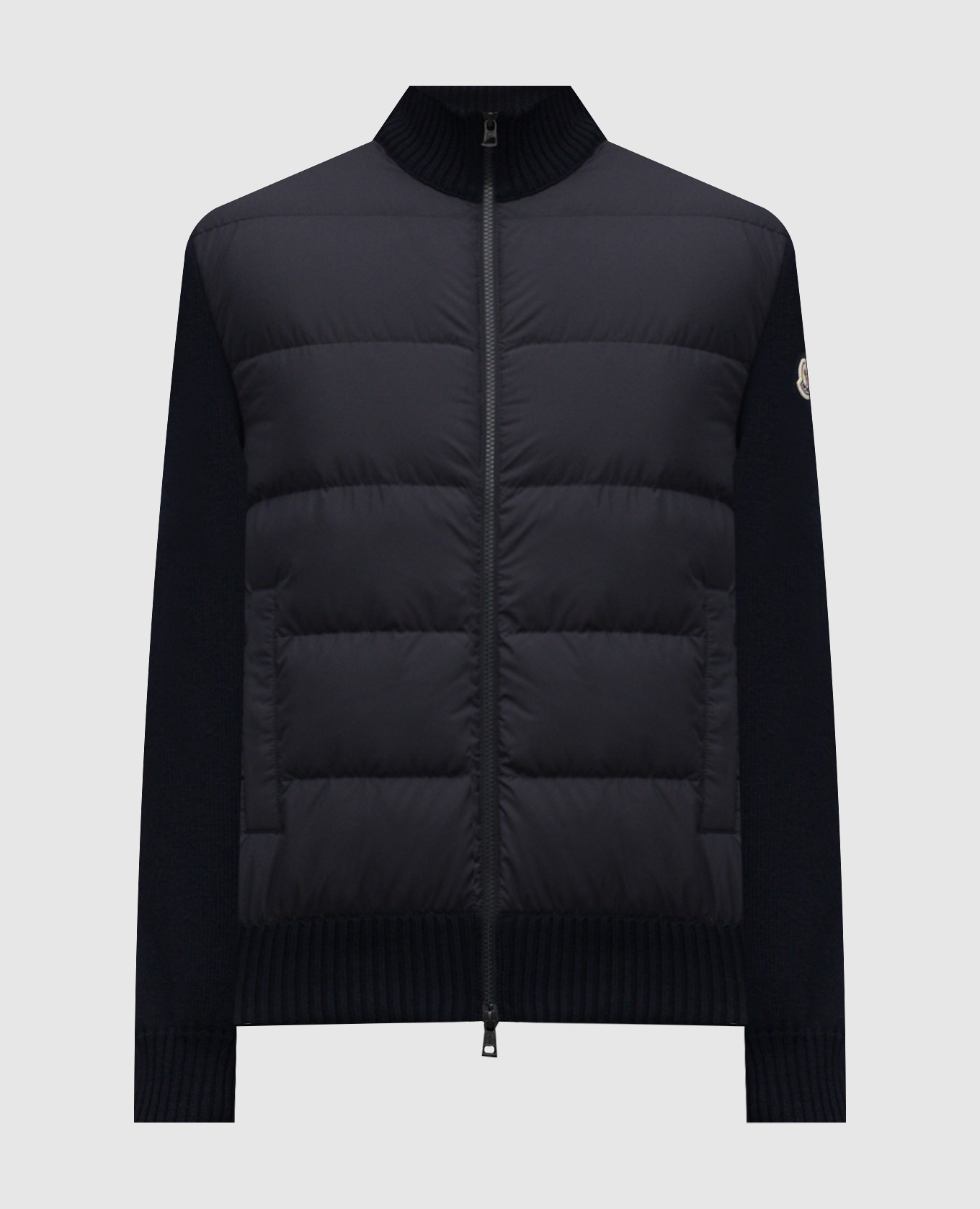Blue wool blend jacket Moncler, Navy blue
Blue wool blend jacket Moncler, Navy blue