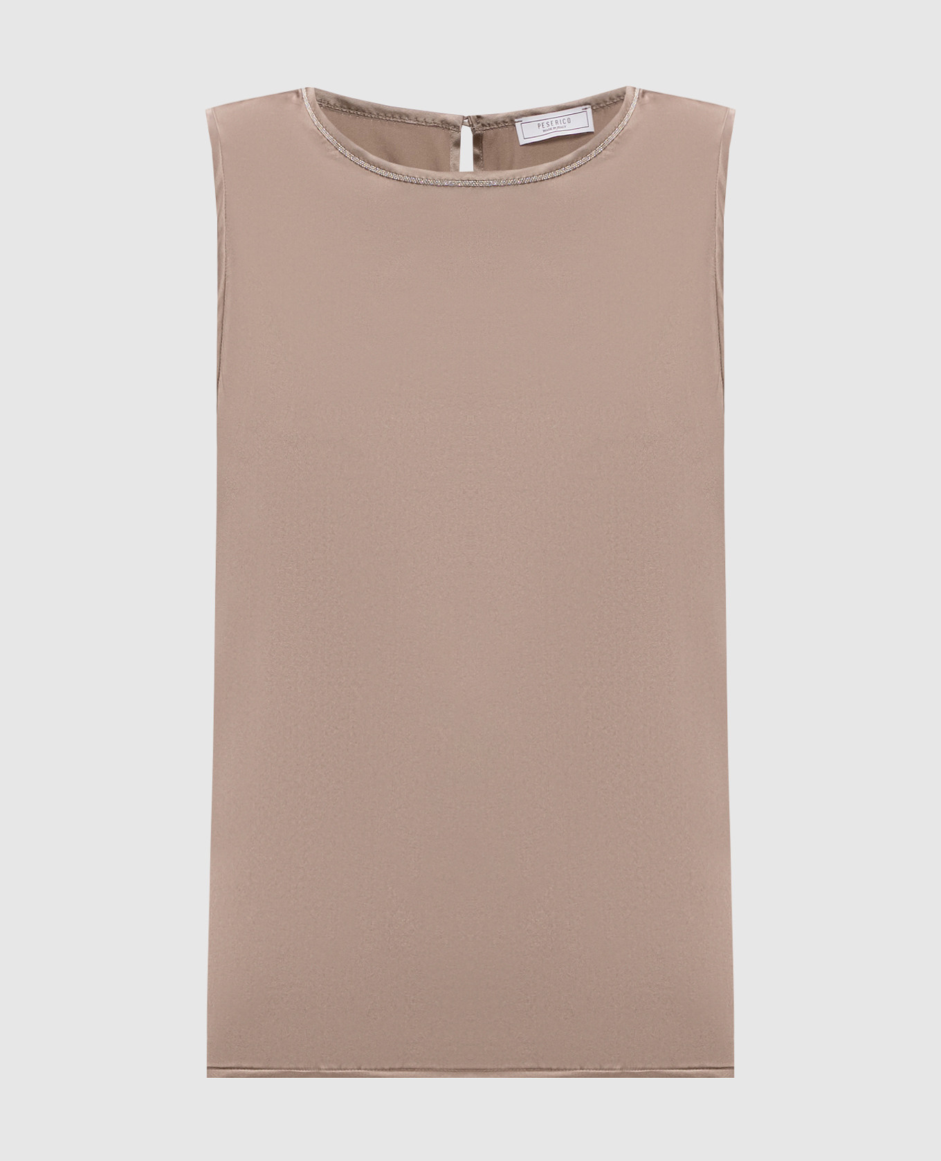 Brown silk top with chain Peserico
Brown silk top with chain Peserico