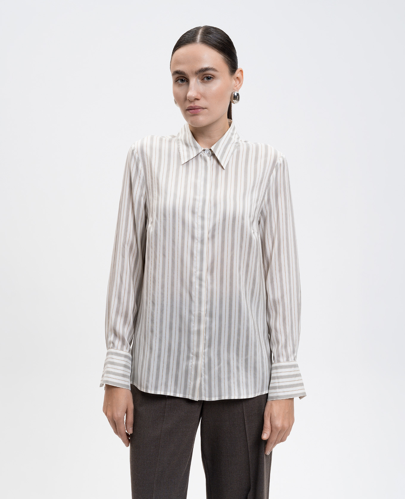 White striped silk blouse Peserico
White striped silk blouse Peserico