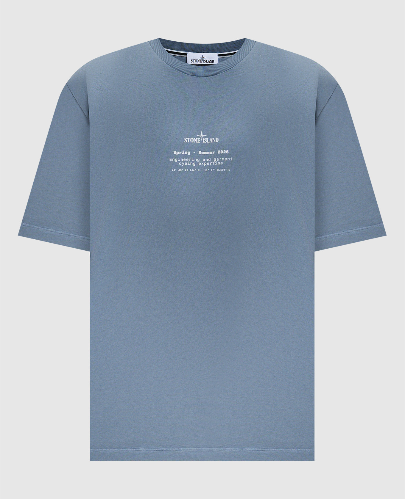 Blue T-shirt with logo print Stone Island, Light blue
Blue T-shirt with logo print Stone Island, Light blue