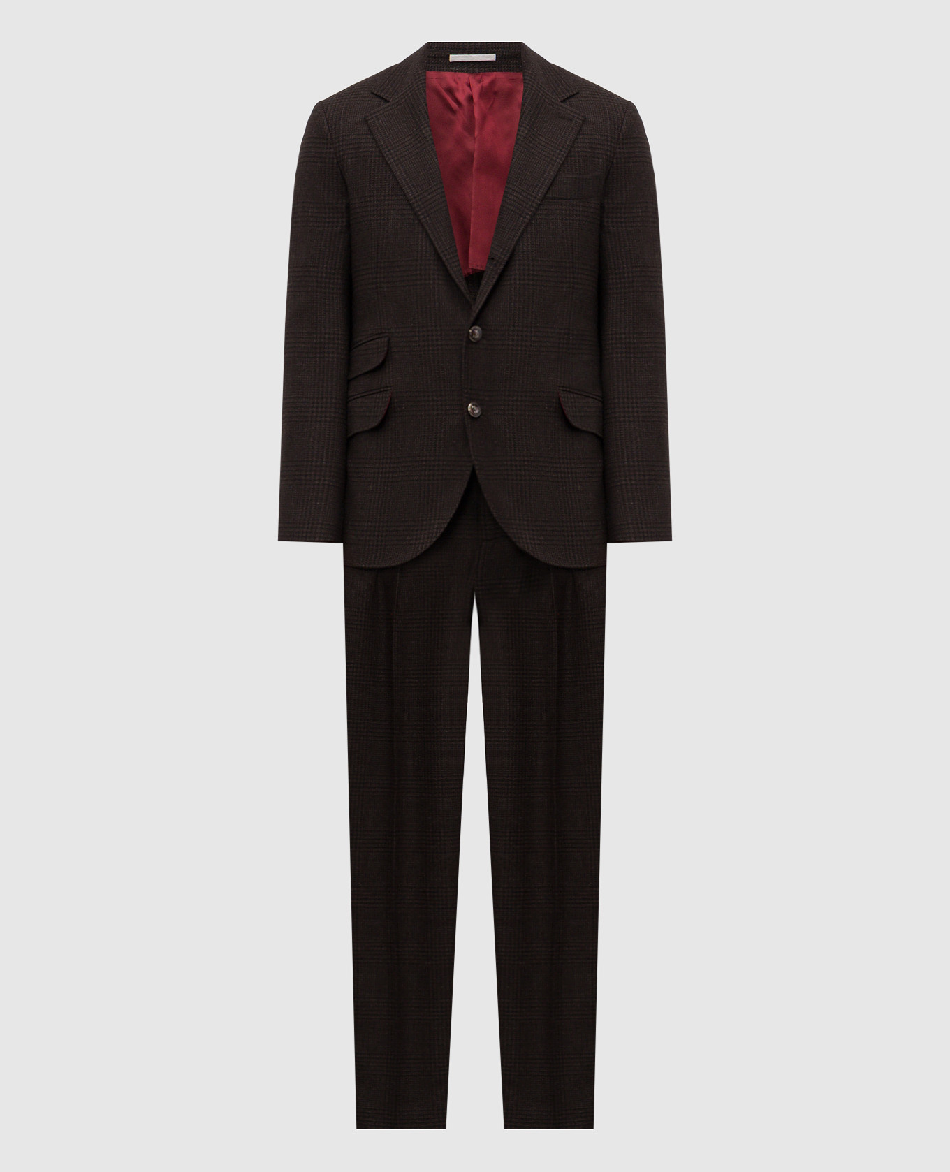 Brown cashmere check suit Brunello Cucinelli
Brown cashmere check suit Brunello Cucinelli