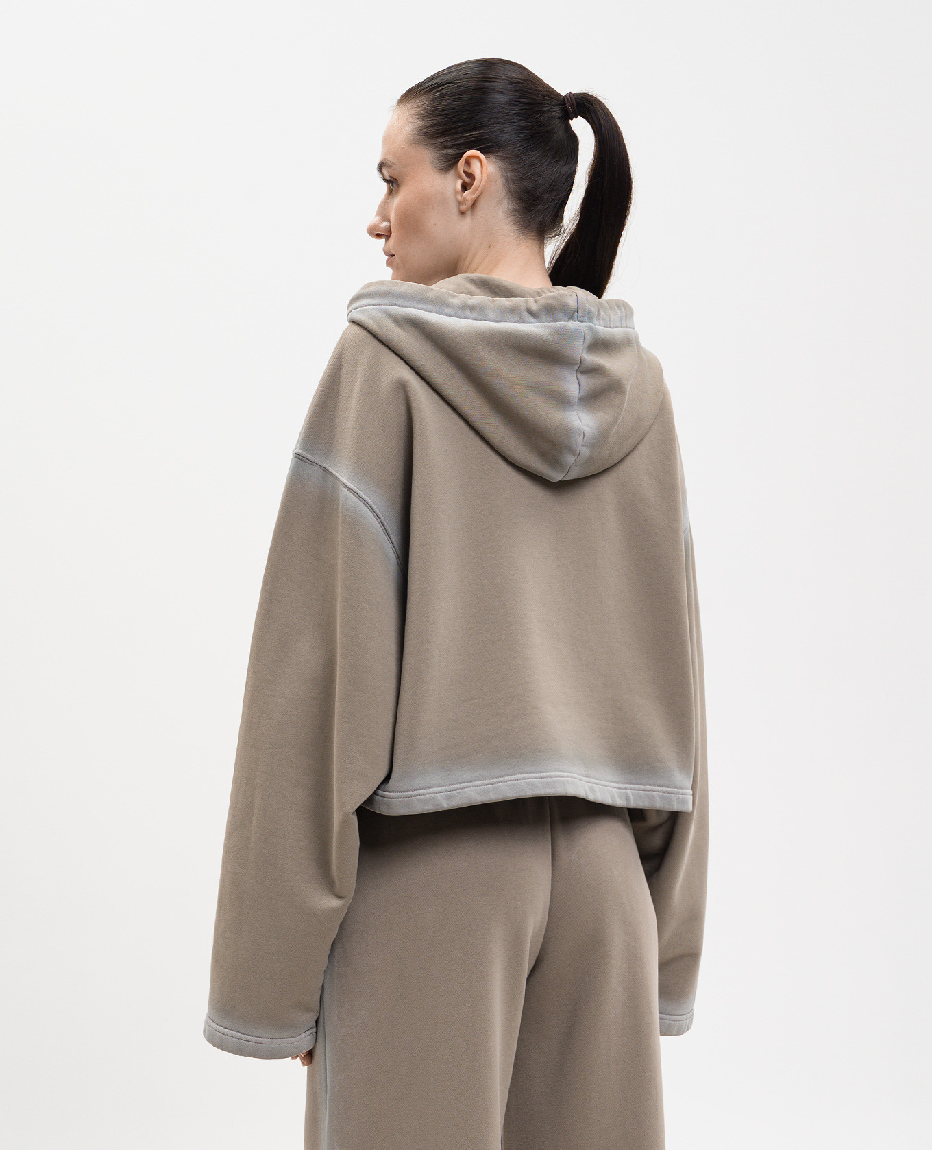 Brown Spray cropped hoodie with logo print Off-White
Brown Spray cropped hoodie with logo print Off-White