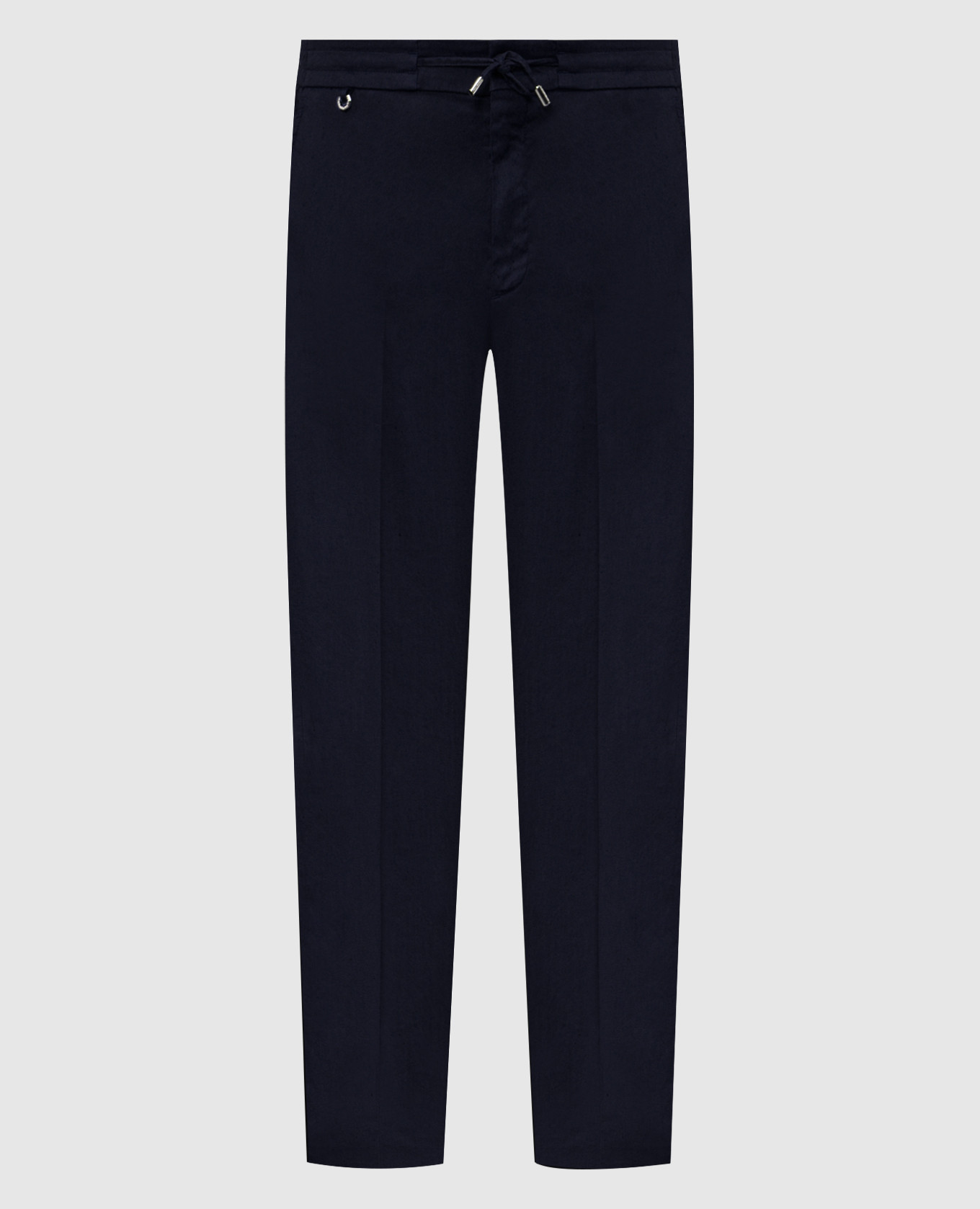 Blue linen pants with embroidered monogram logo Stefano Ricci
Blue linen pants with embroidered monogram logo Stefano Ricci