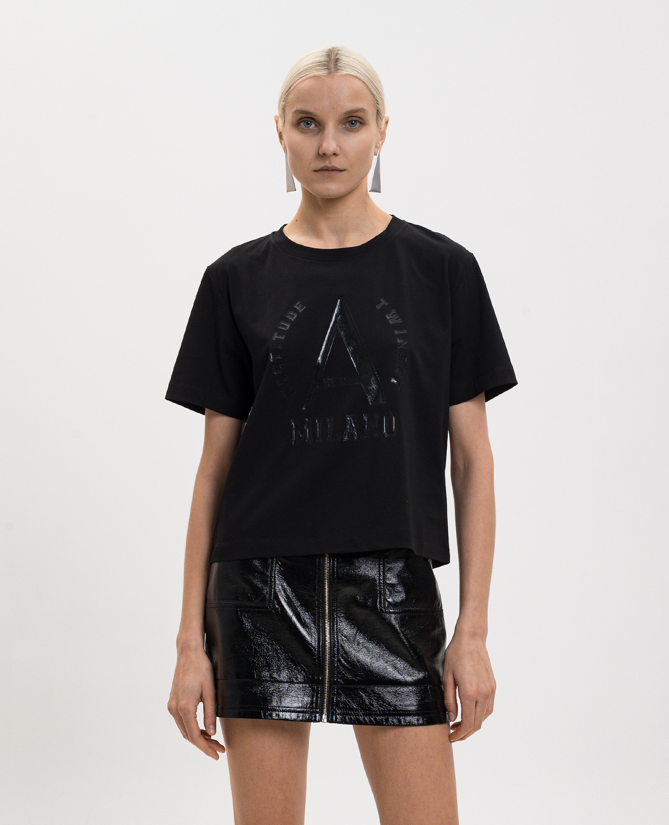 Black t-shirt with logo print Twinset
Black t-shirt with logo print Twinset