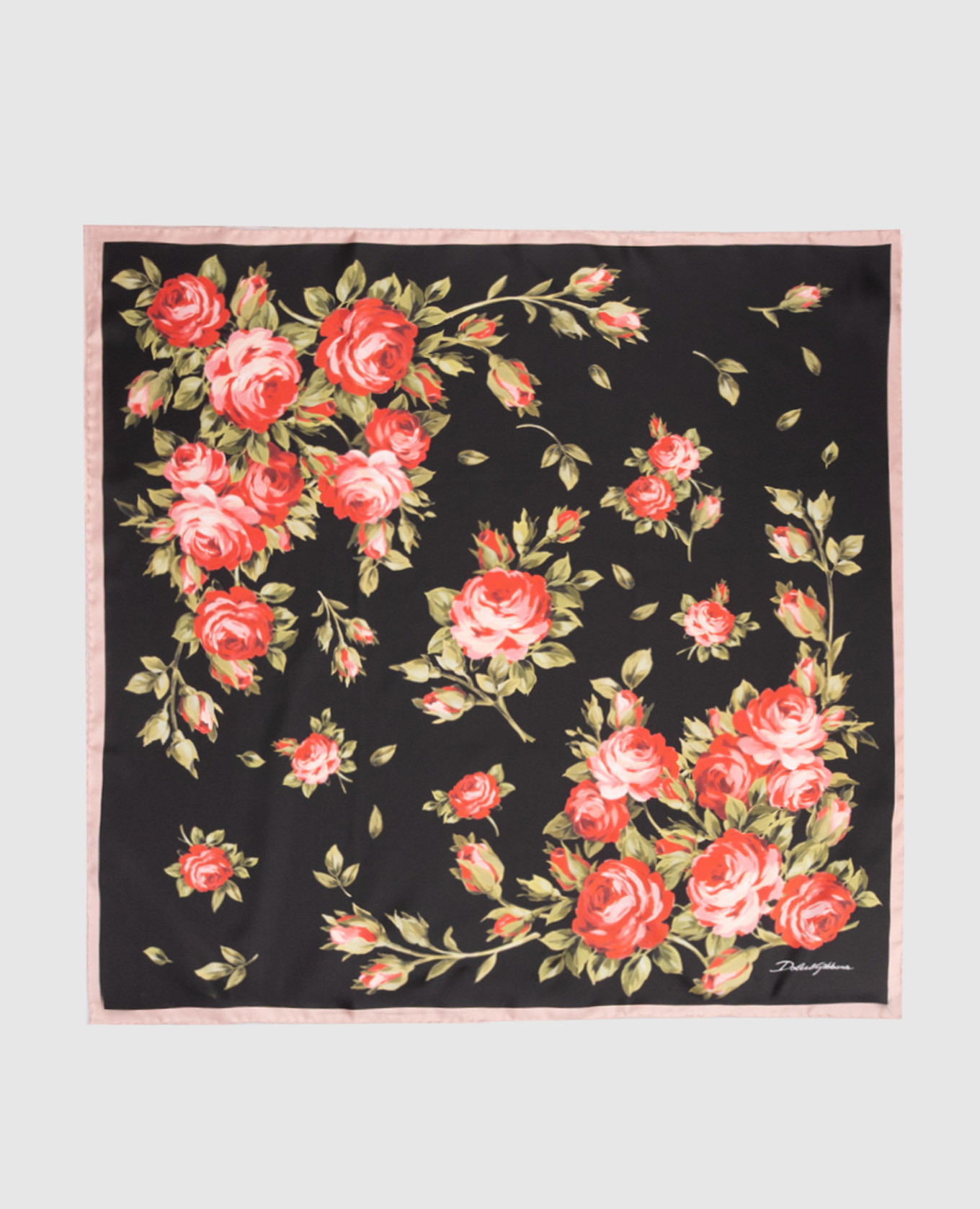 Black silk scarf with floral print Dolce&Gabbana
Black silk scarf with floral print Dolce&Gabbana