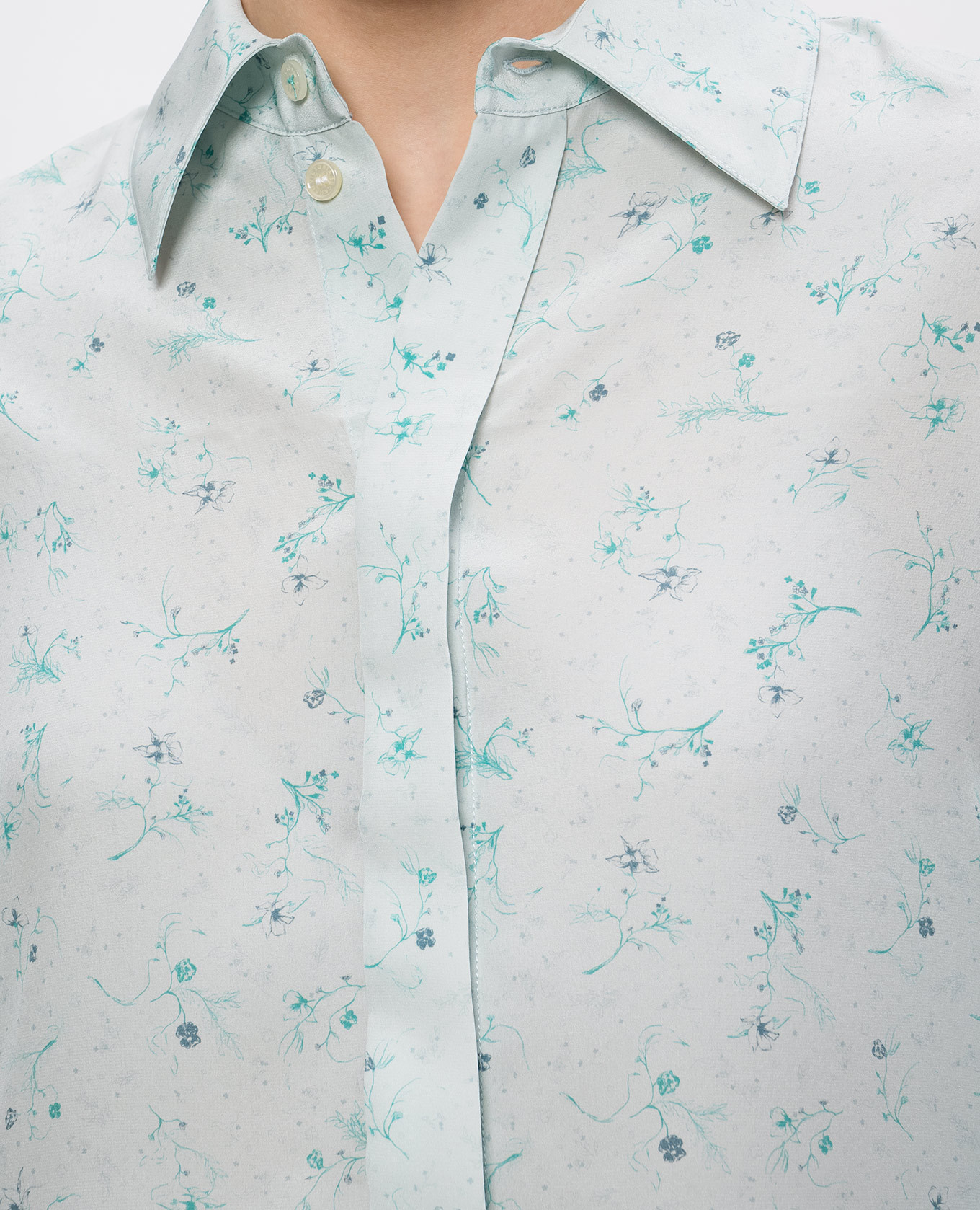 Green silk blouse with floral print Victoria Beckham
Green silk blouse with floral print Victoria Beckham