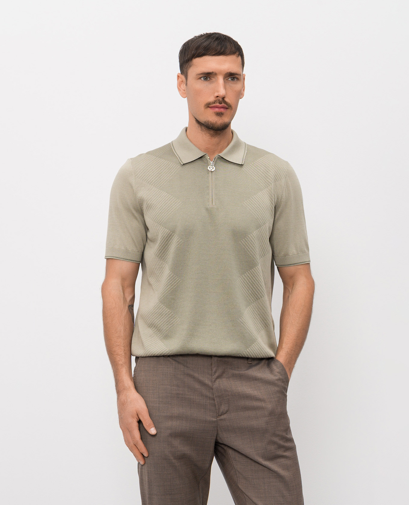 Green polo with silk Stefano Ricci
Green polo with silk Stefano Ricci