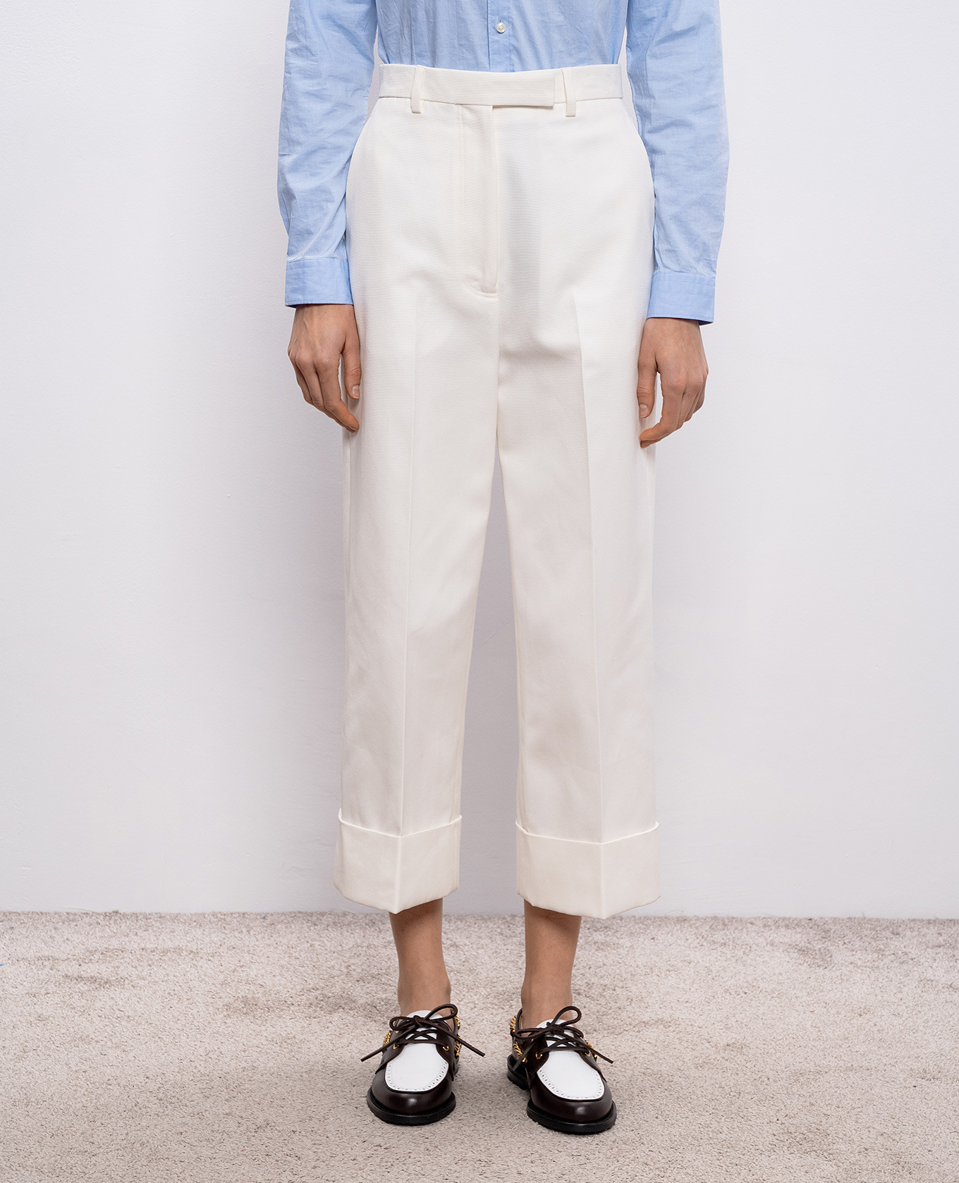 Ivory trousers with lapels Thom Browne, Beige
Ivory trousers with lapels Thom Browne, Beige