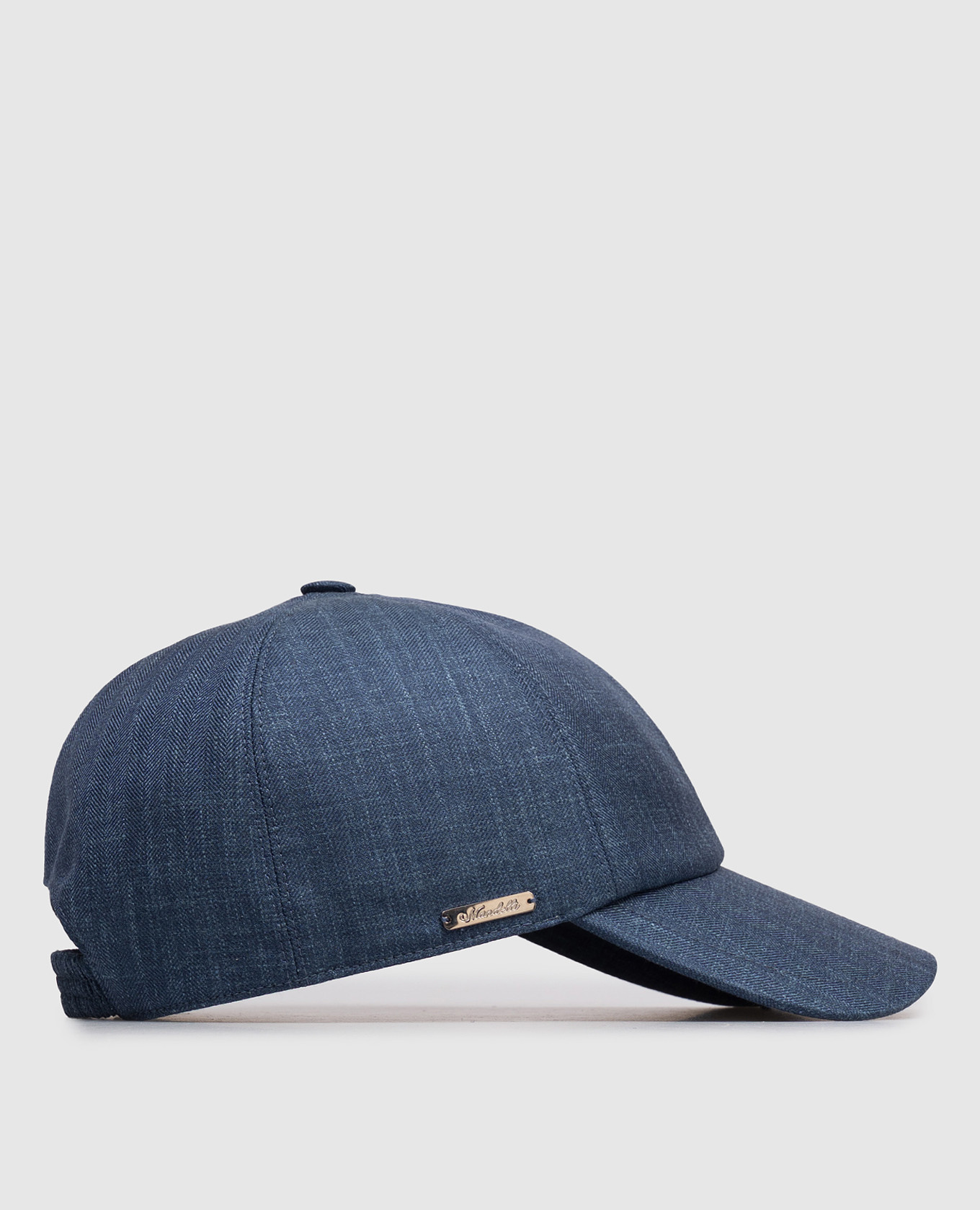 Blue wool, silk and linen cap Enrico Mandelli
Blue wool, silk and linen cap Enrico Mandelli