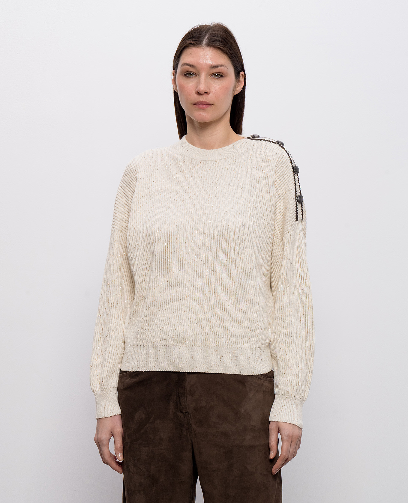 Beige sweater with sequins Brunello Cucinelli
Beige sweater with sequins Brunello Cucinelli