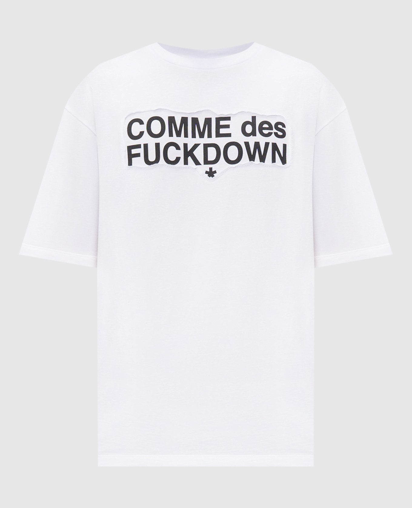 White T-shirt with logo insert Comme des Fuckdown
White T-shirt with logo insert Comme des Fuckdown