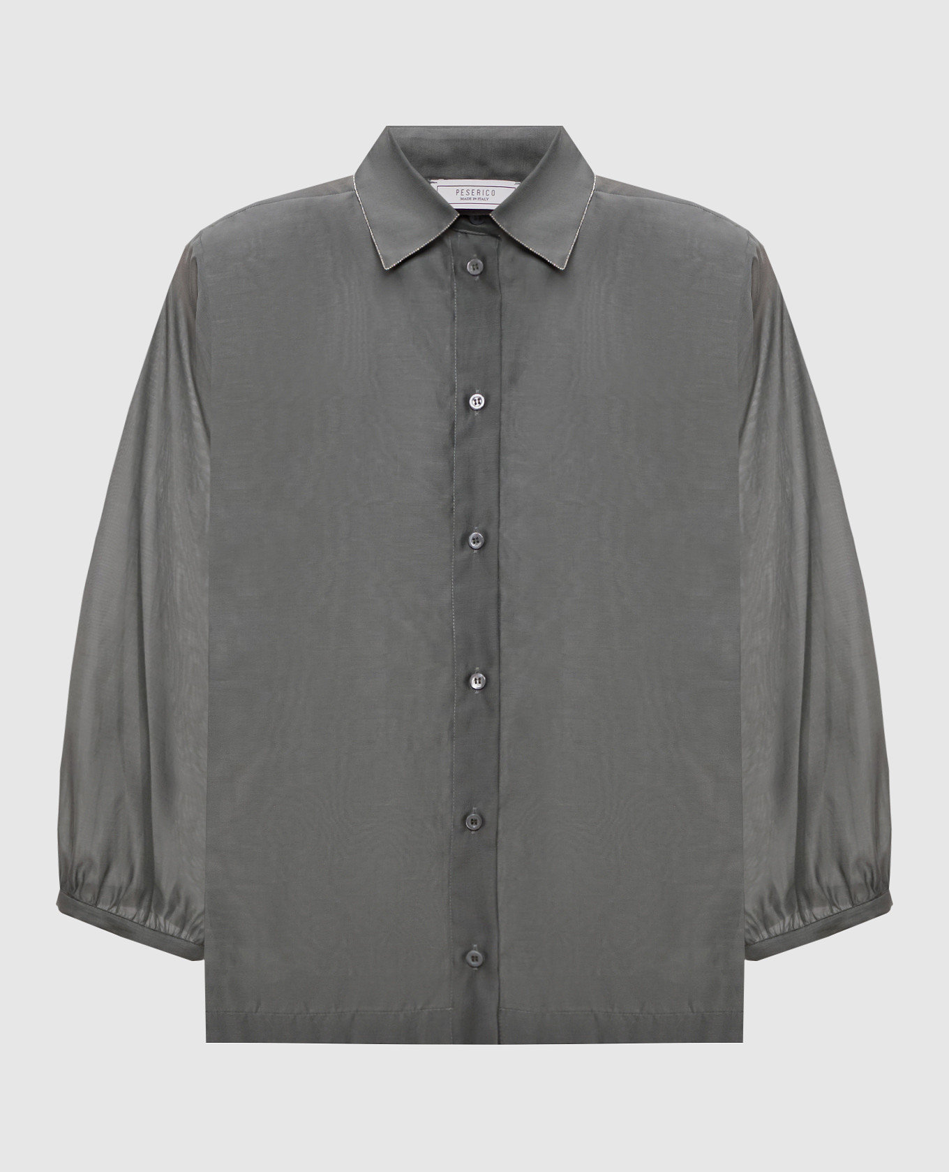 Green silk blouse with monil chain Peserico
Green silk blouse with monil chain Peserico