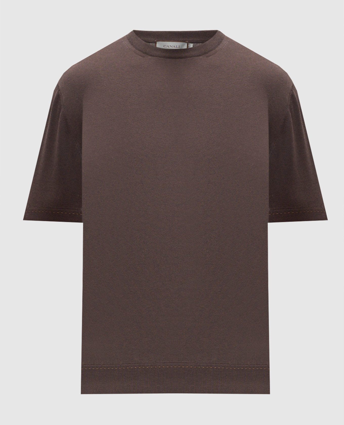 Brown silk t-shirt Canali
Brown silk t-shirt Canali