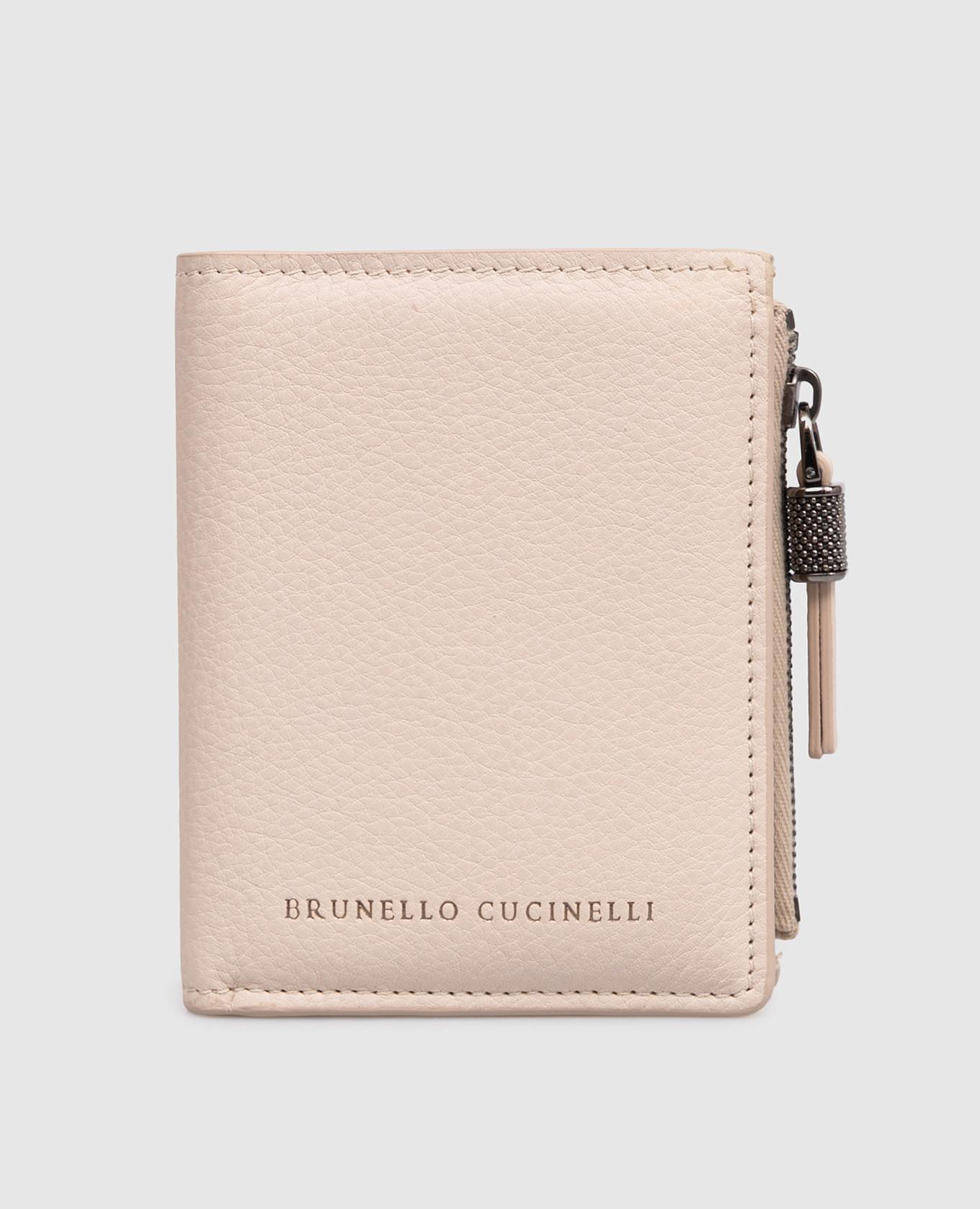 Beige leather wallet with logo print Brunello Cucinelli
Beige leather wallet with logo print Brunello Cucinelli