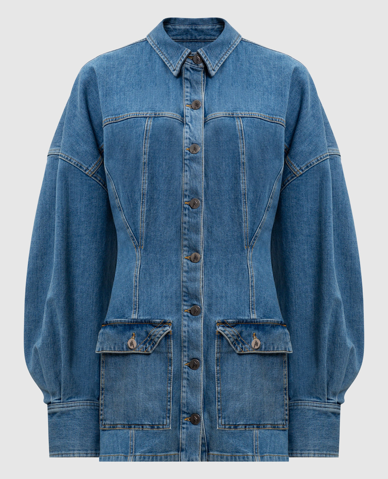 Blue denim shirt dress The Attico
Blue denim shirt dress The Attico