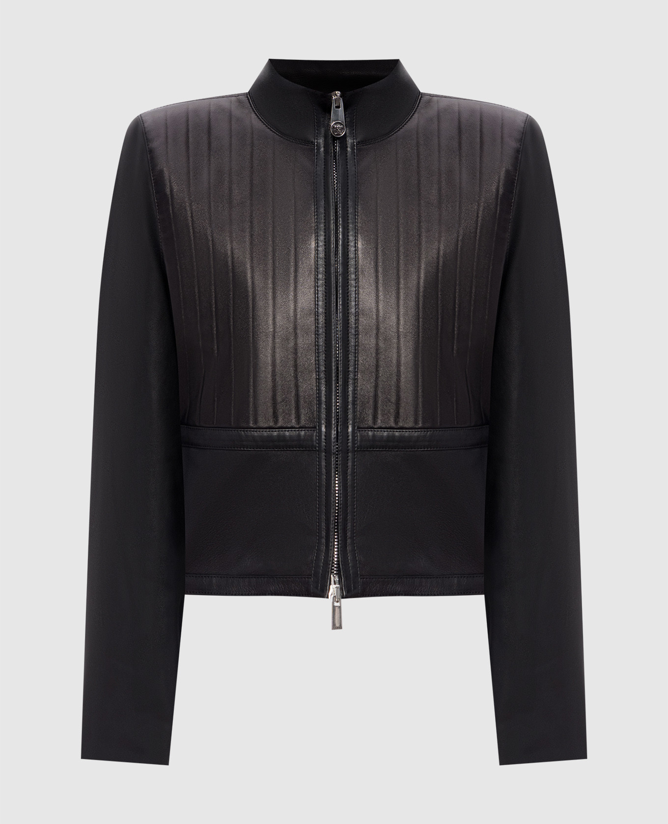 Black leather jacket with embossed logo Versace
Black leather jacket with embossed logo Versace