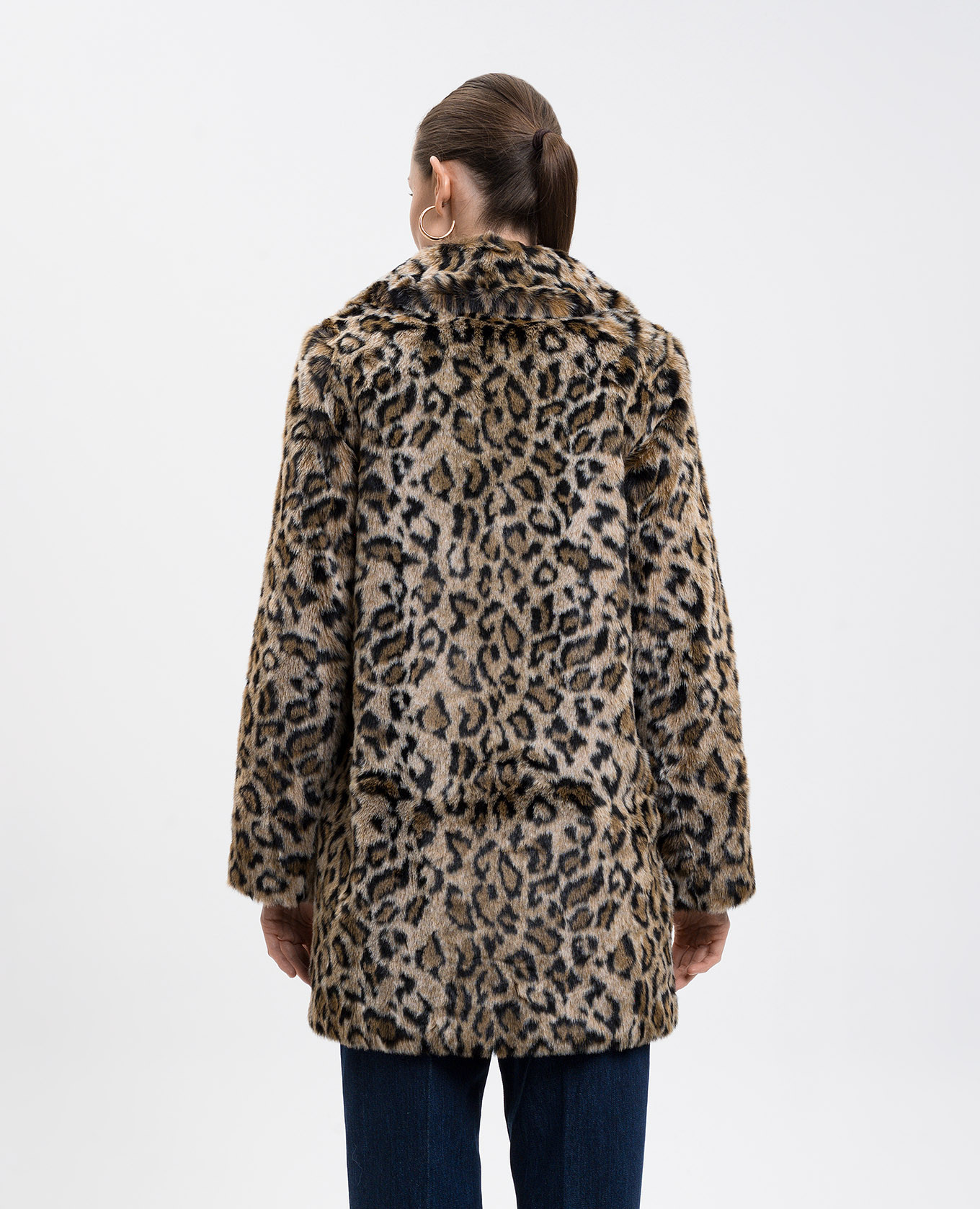 Brown coat with animal print Twinset
Brown coat with animal print Twinset