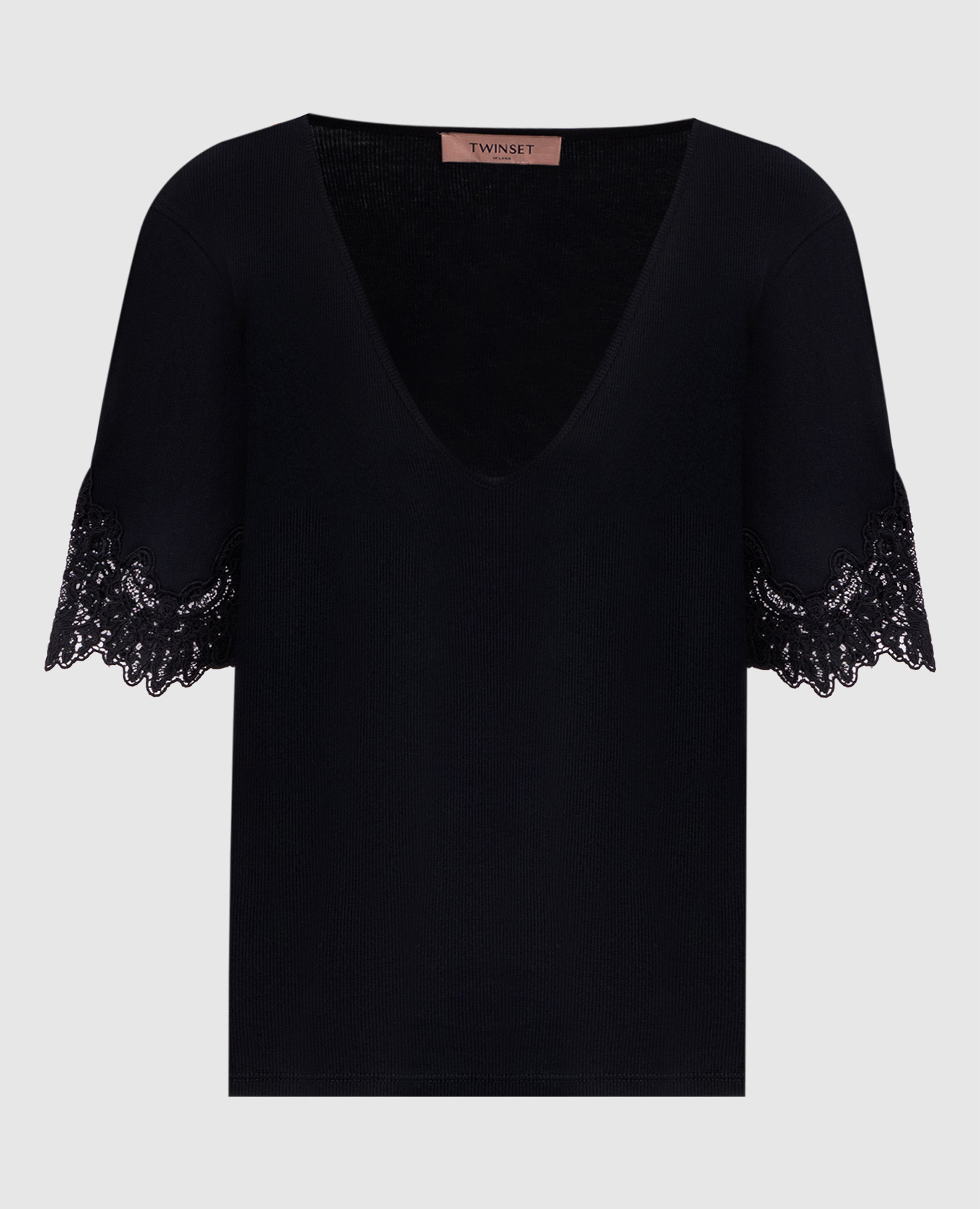 Black top with lace Twinset
Black top with lace Twinset