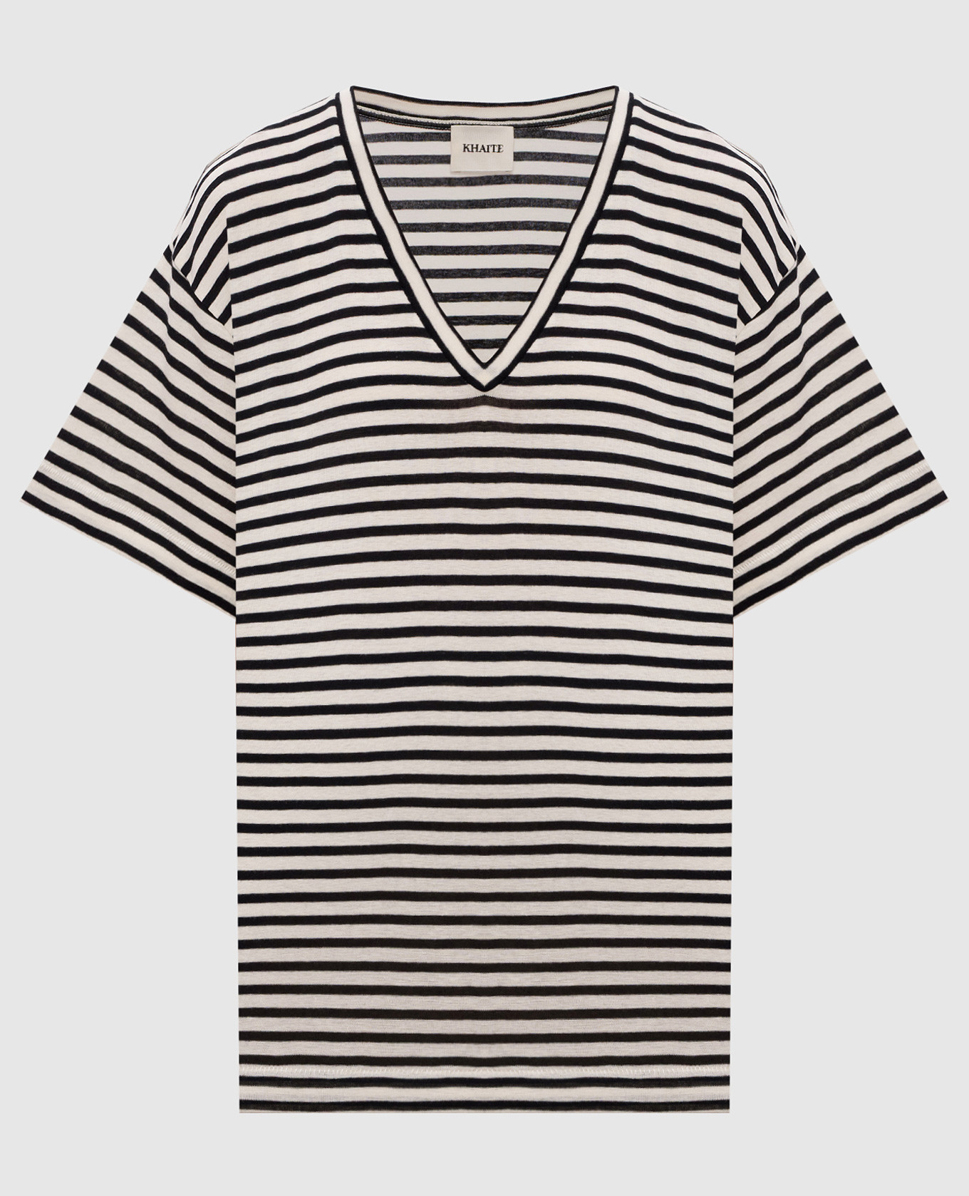 Beige striped Linda T-shirt Khaite
Beige striped Linda T-shirt Khaite