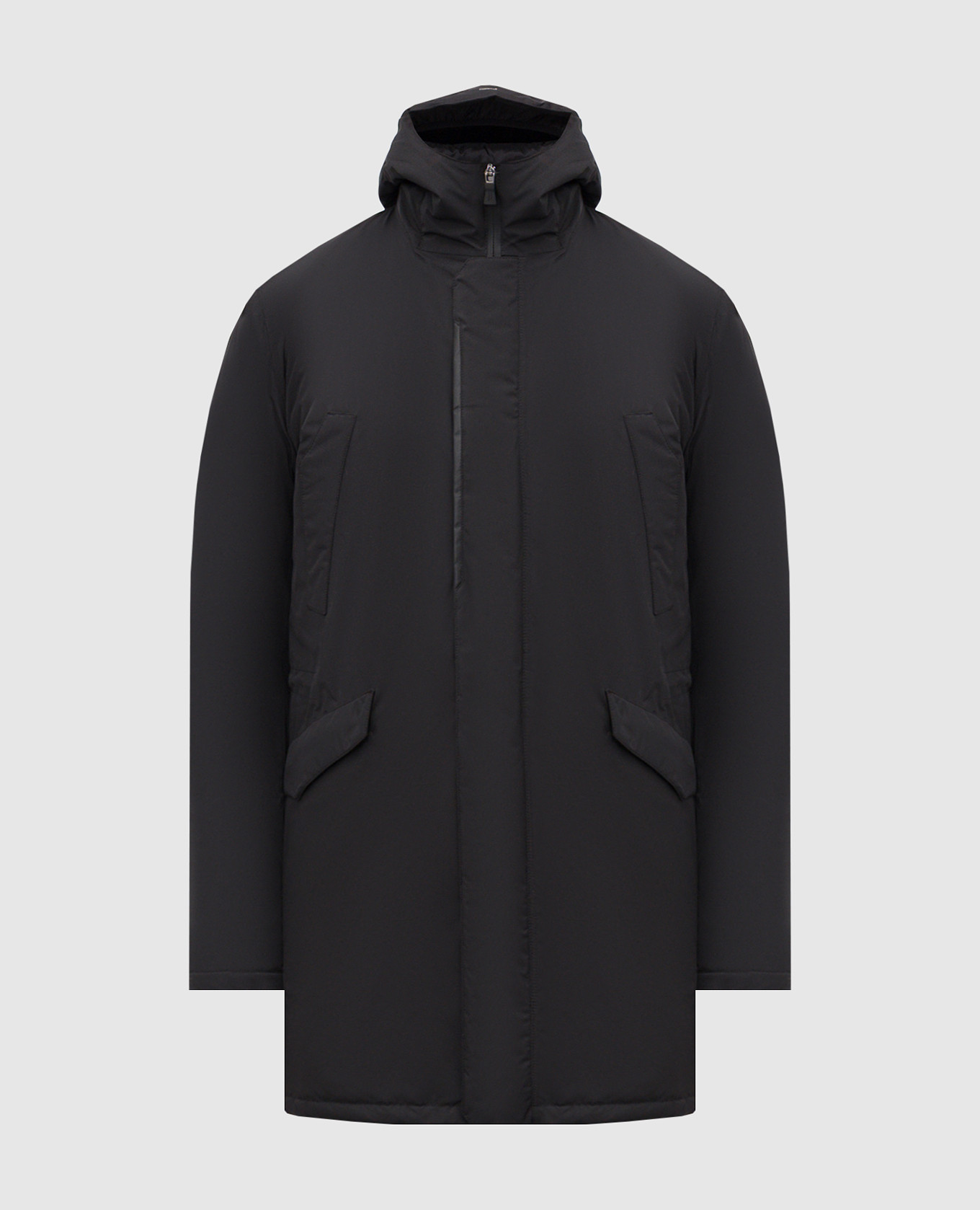 Black parka with logo Herno
Black parka with logo Herno