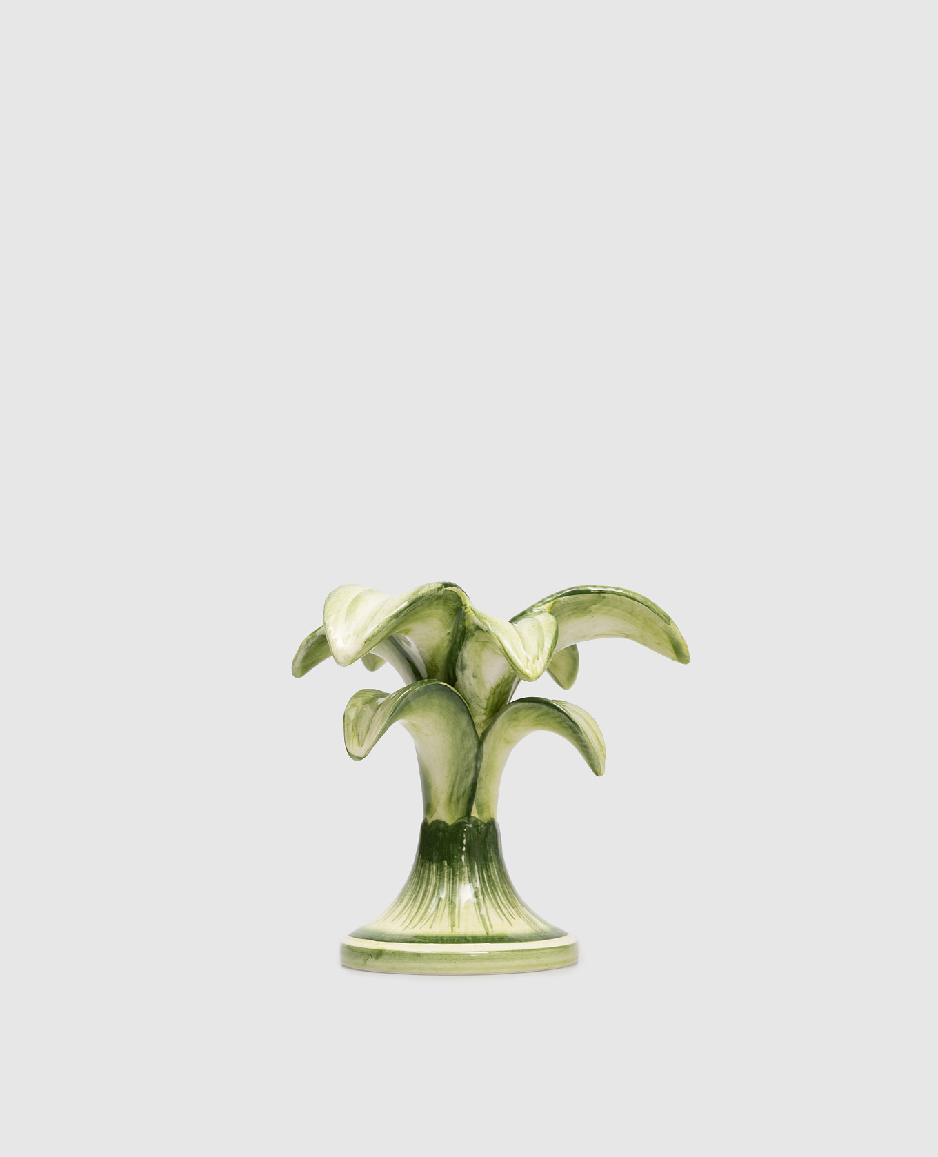 Decorative ceramic candle holder in the shape of a palm tree Les Ottomans, Green
Decorative ceramic candle holder in the shape of a palm tree Les Ottomans, Green