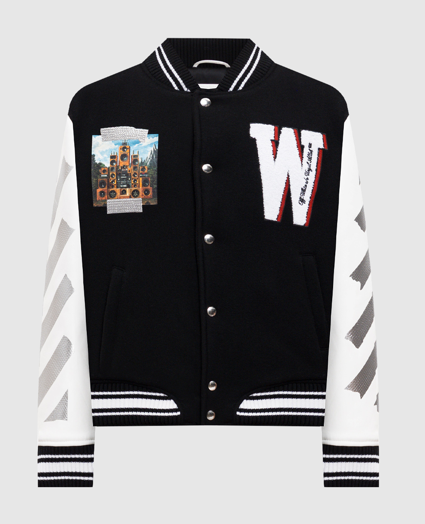 Black combined bomber jacket Wo Saundsystem Off-White
Black combined bomber jacket Wo Saundsystem Off-White