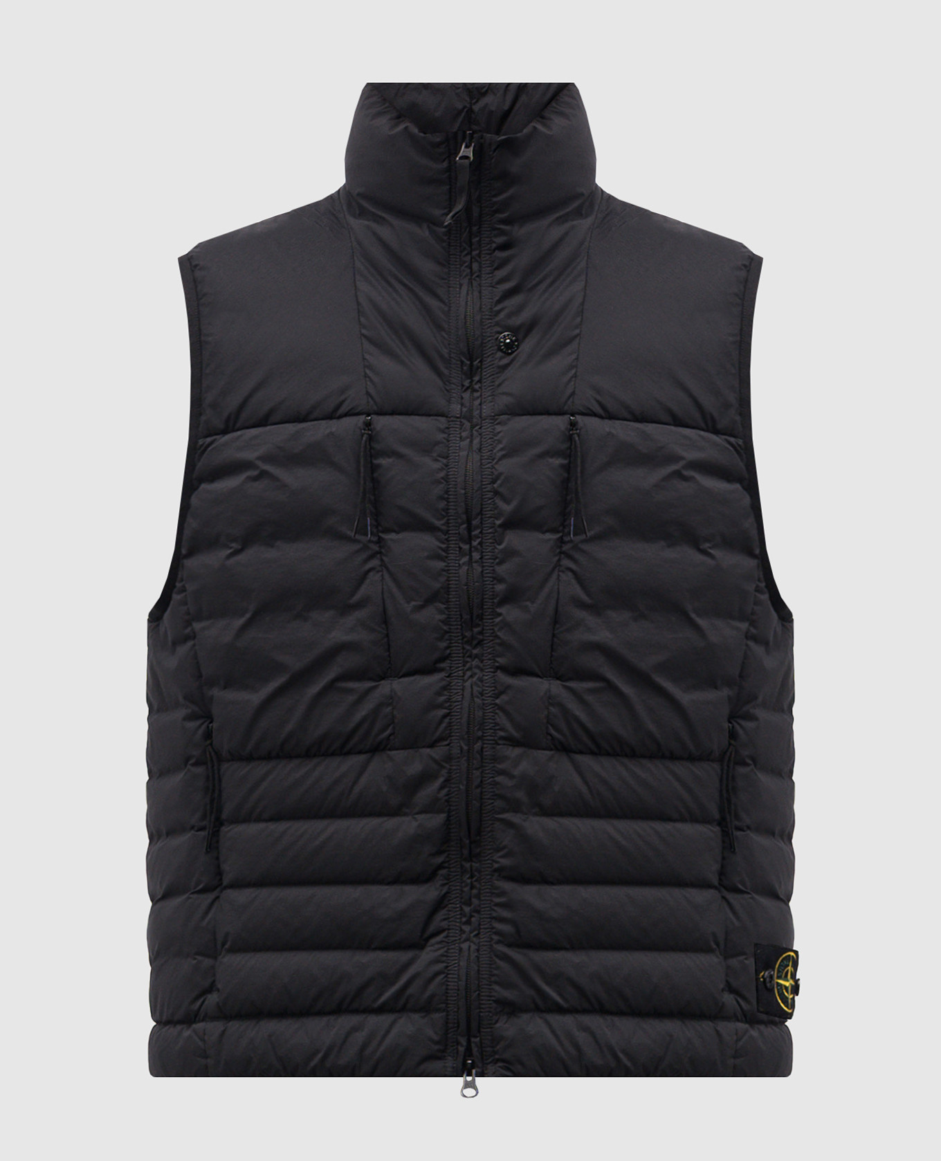 Black down vest with logo Stone Island
Black down vest with logo Stone Island