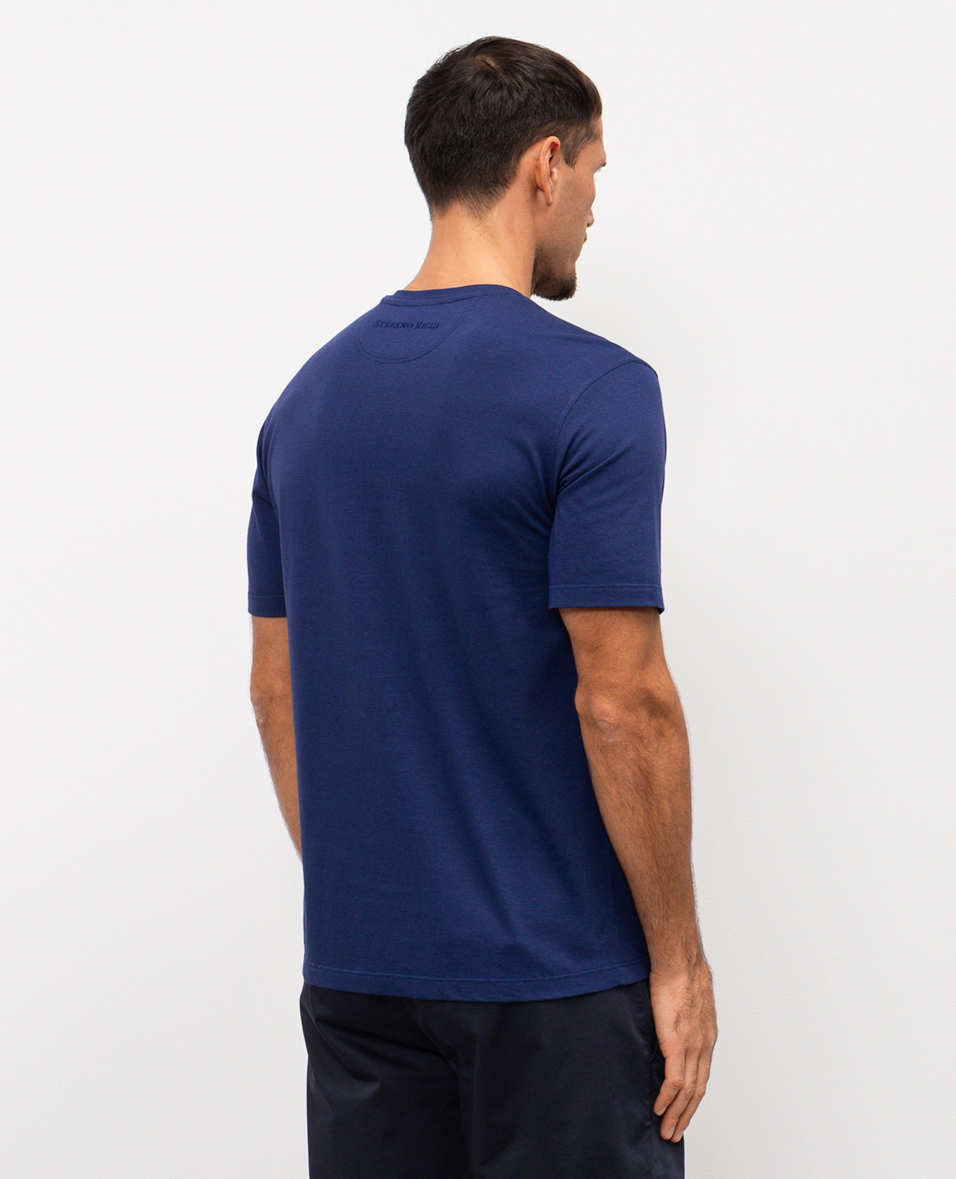 Blue T-shirt with embroidered logo Stefano Ricci
Blue T-shirt with embroidered logo Stefano Ricci
