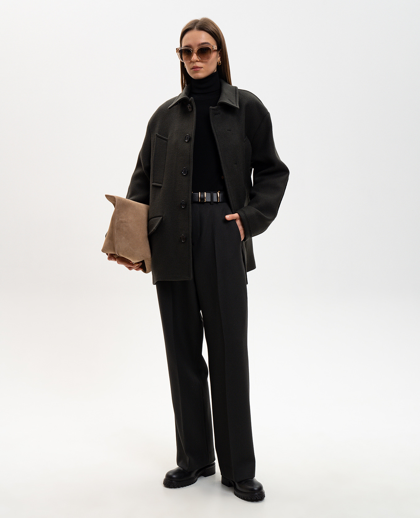 Gray wool coat Ami Paris, Grey
Gray wool coat Ami Paris, Grey