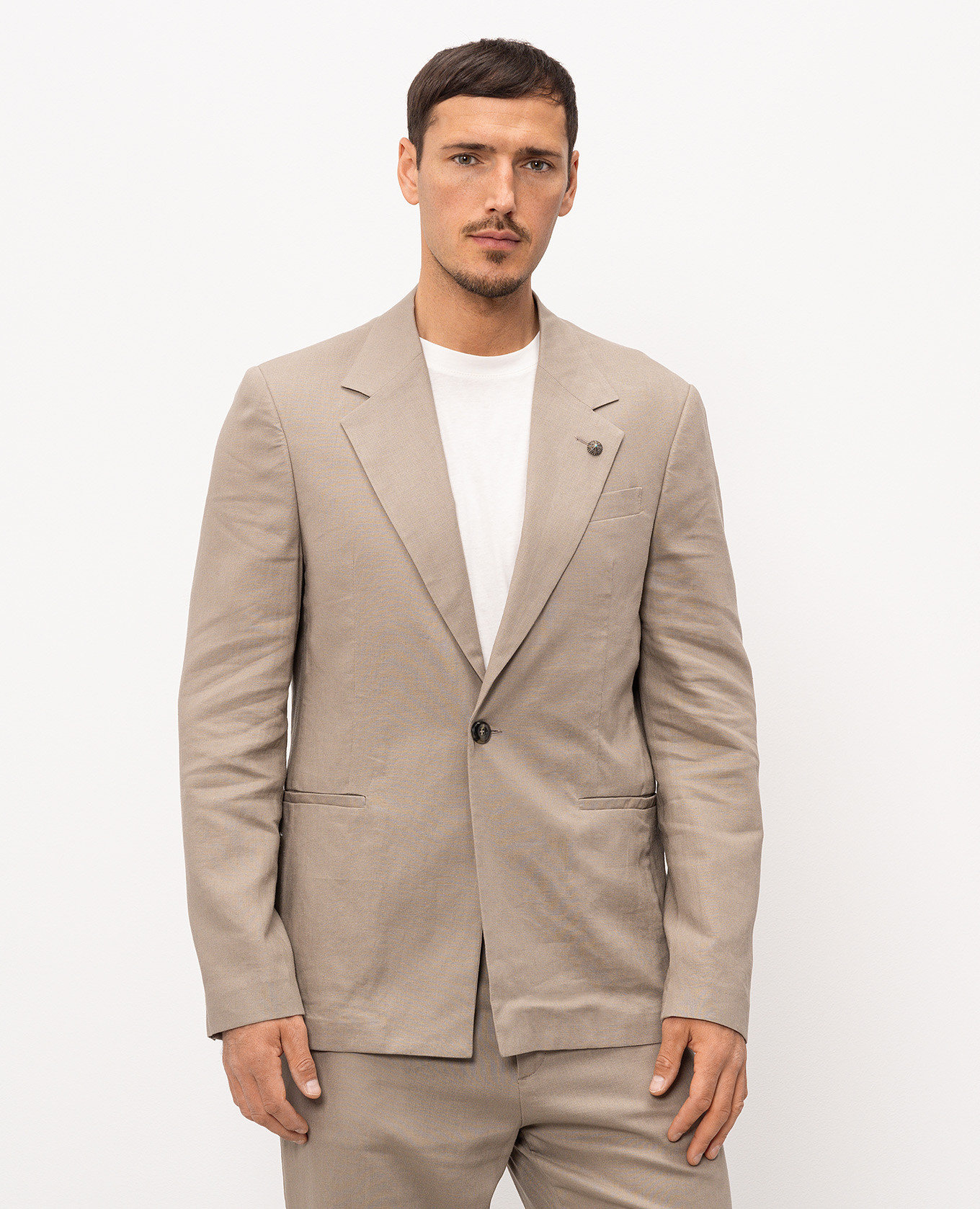 Beige jacket with linen Officina 36
Beige jacket with linen Officina 36