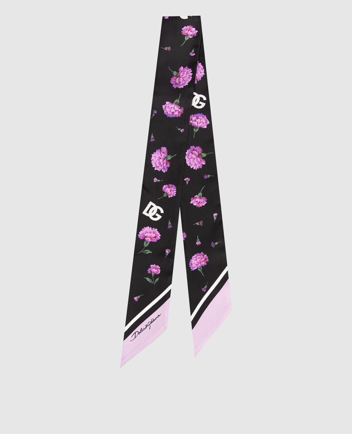 Black floral print silk twill ribbon Dolce&Gabbana
Black floral print silk twill ribbon Dolce&Gabbana