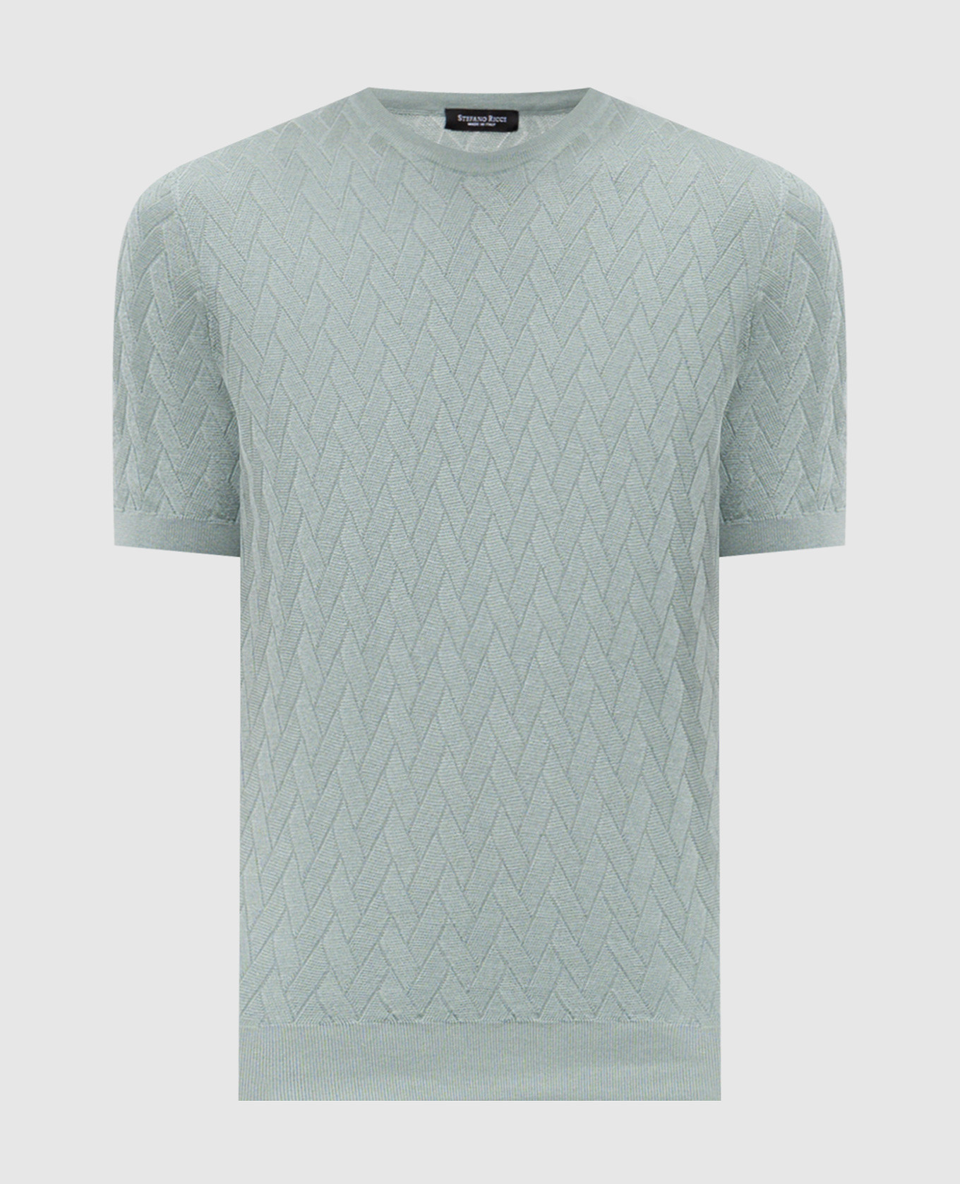 Green T-shirt with patterned silk Stefano Ricci
Green T-shirt with patterned silk Stefano Ricci