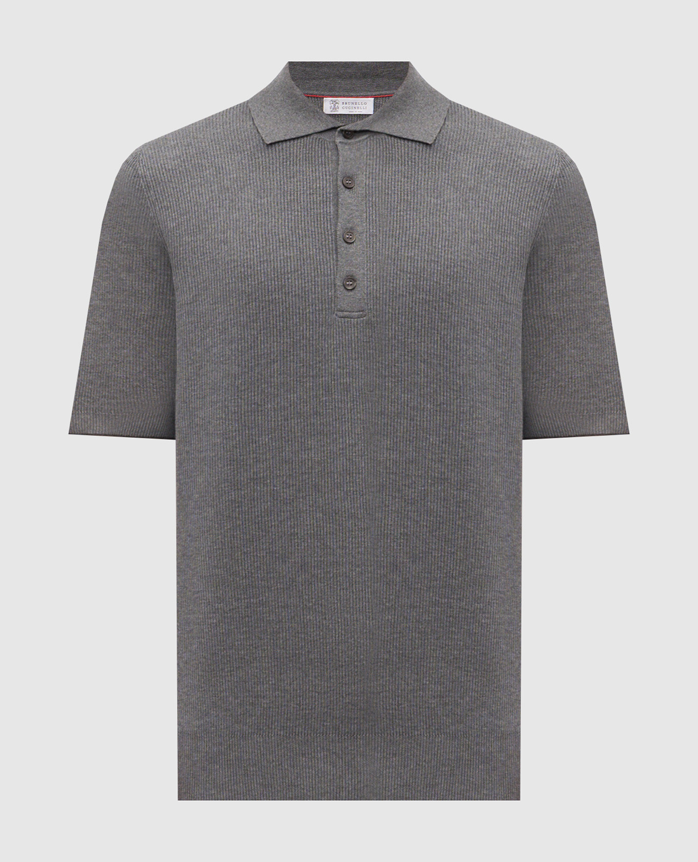 Grey ribbed cotton polo shirt Brunello Cucinelli
Grey ribbed cotton polo shirt Brunello Cucinelli
