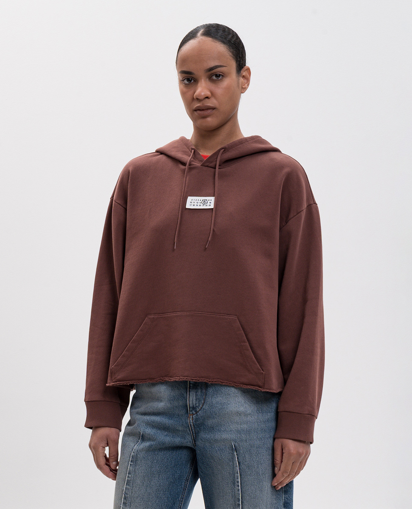 Brown hoodie with logo patch Maison Margiela MM6
Brown hoodie with logo patch Maison Margiela MM6
