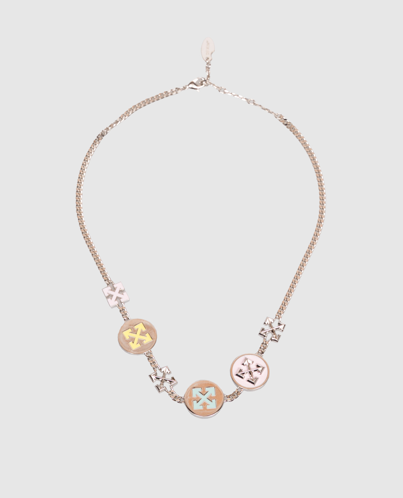 Silver Button Arrow Chain Off-White
Silver Button Arrow Chain Off-White