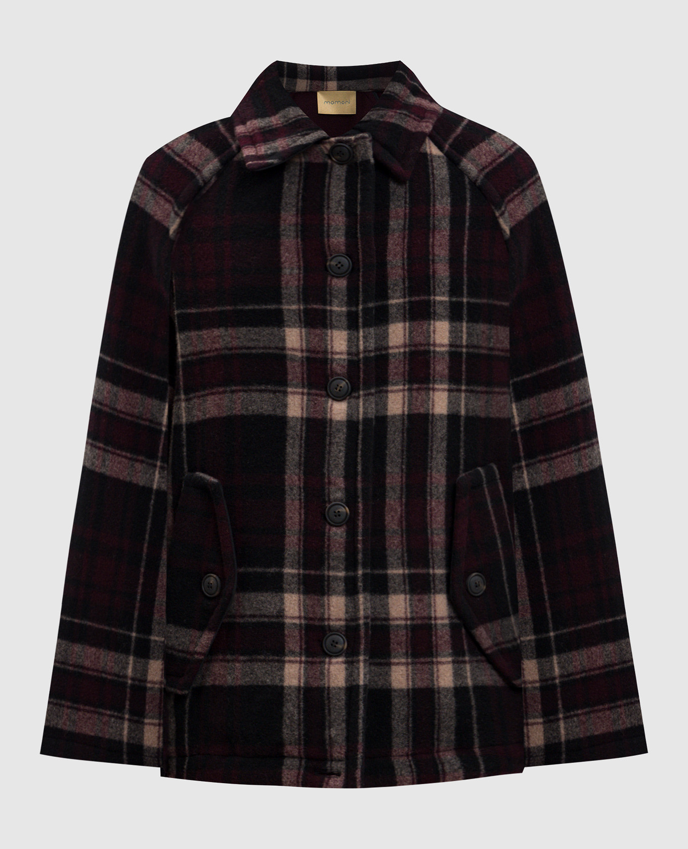 BRIGHTON burgundy wool check coat Momoni
BRIGHTON burgundy wool check coat Momoni