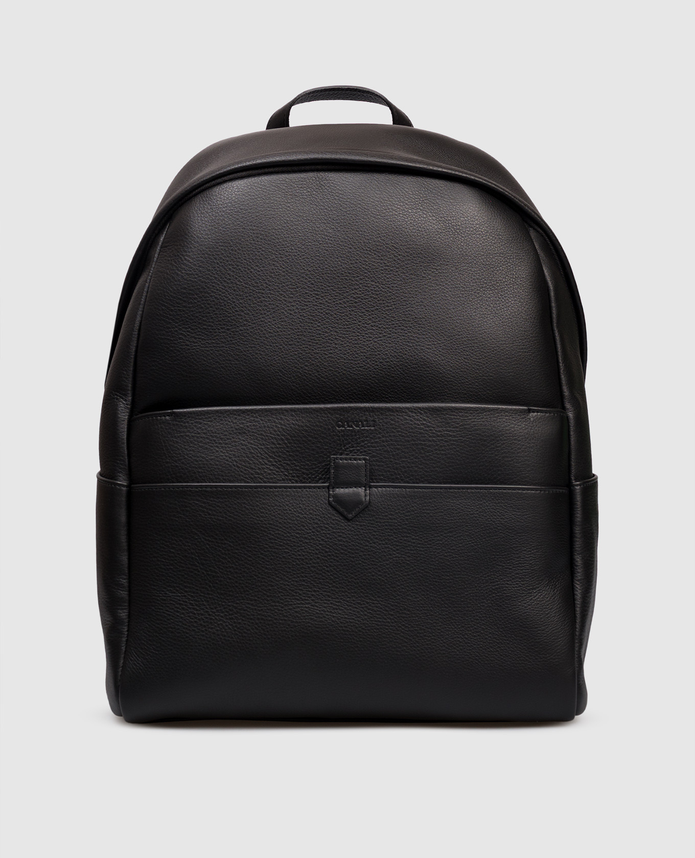 Black leather backpack with embossed logo Canali
Black leather backpack with embossed logo Canali