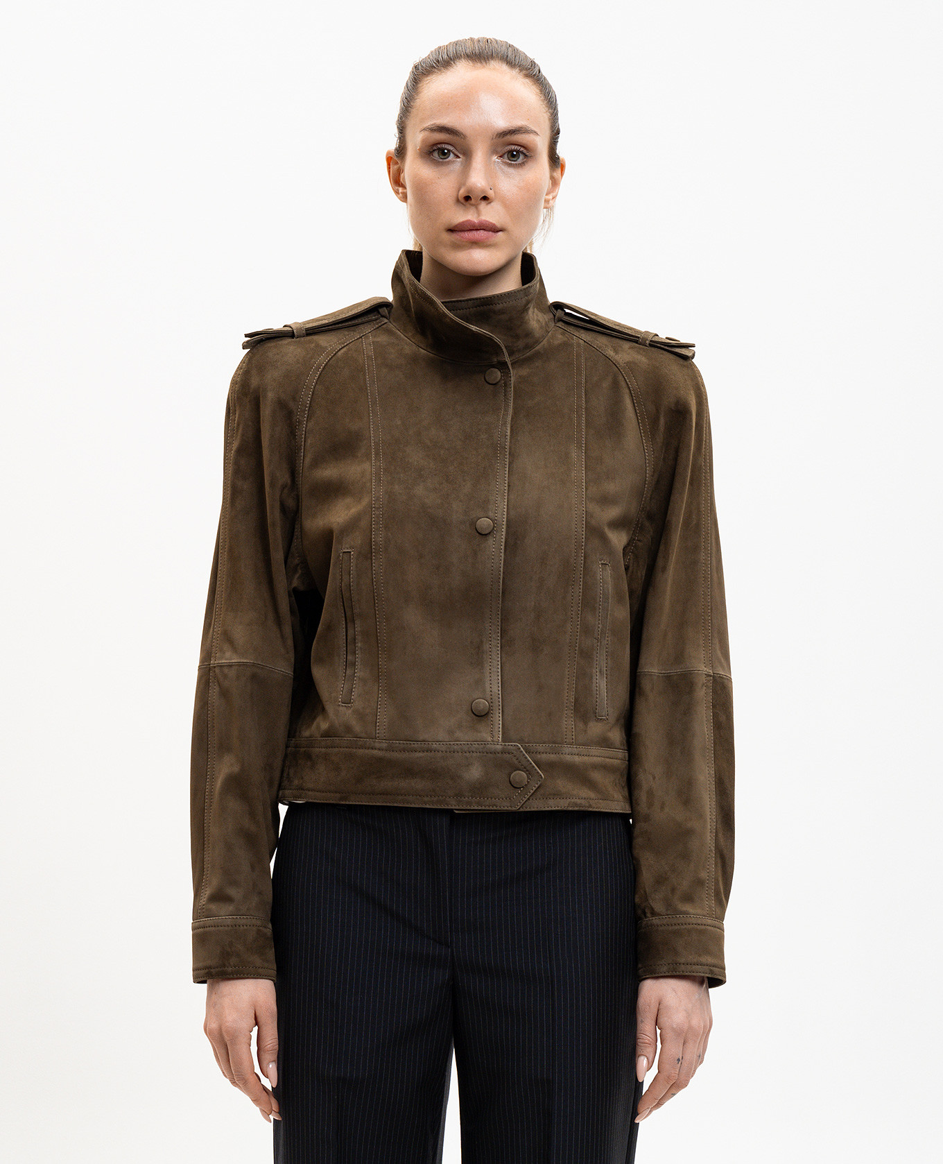 Khaki suede jacket with accent shoulders Babe Pay Pls
Khaki suede jacket with accent shoulders Babe Pay Pls
