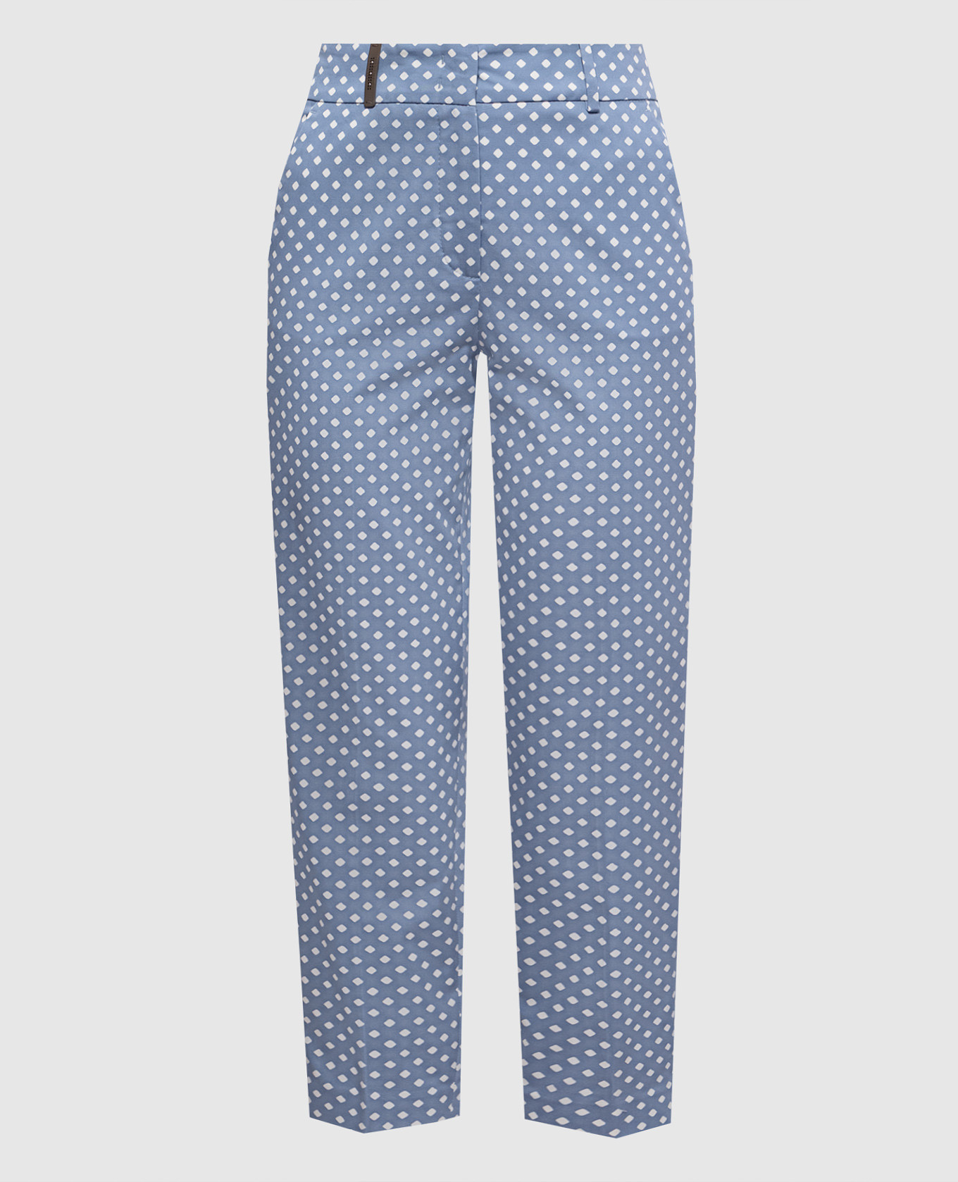 Blue pants with geometric print Peserico, Light blue
Blue pants with geometric print Peserico, Light blue