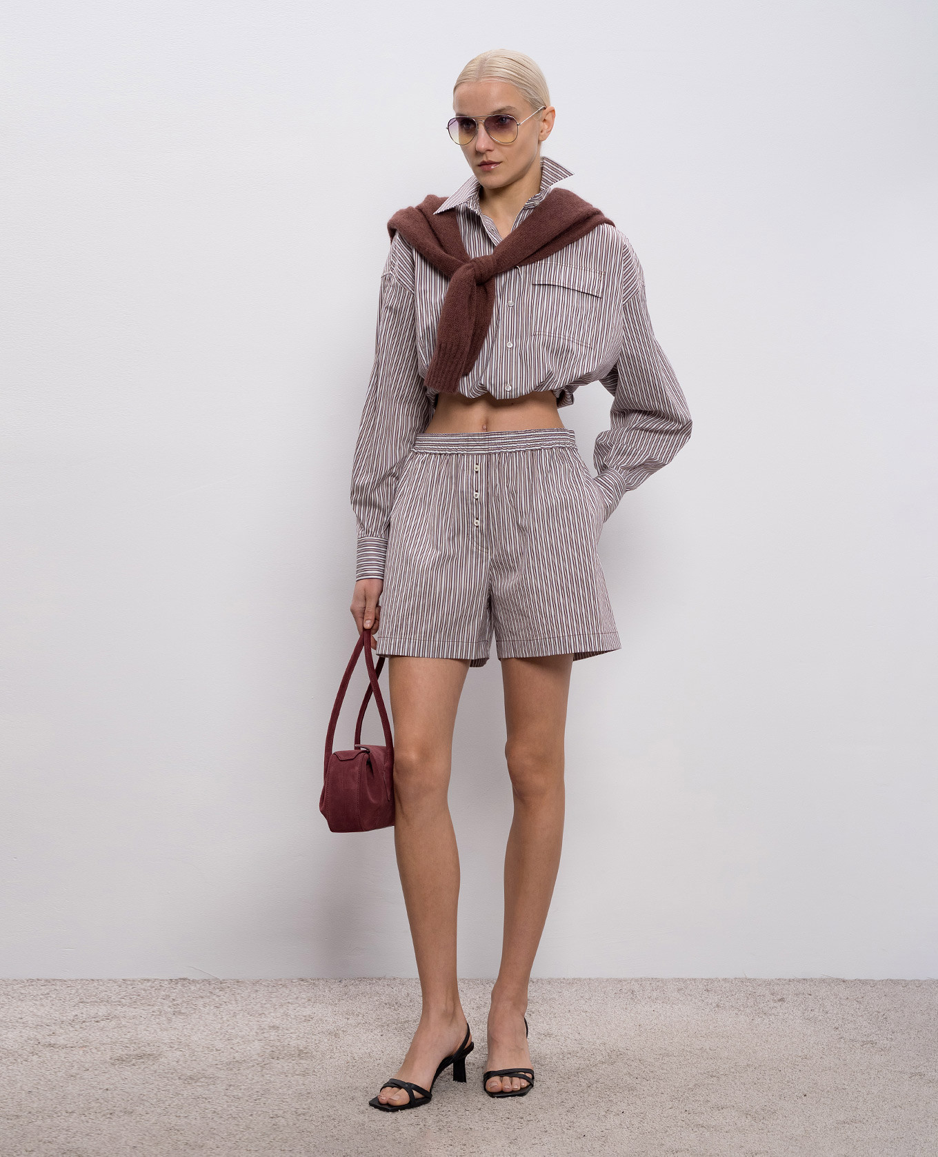 Striped silk shorts Brunello Cucinelli, Brown
Striped silk shorts Brunello Cucinelli, Brown